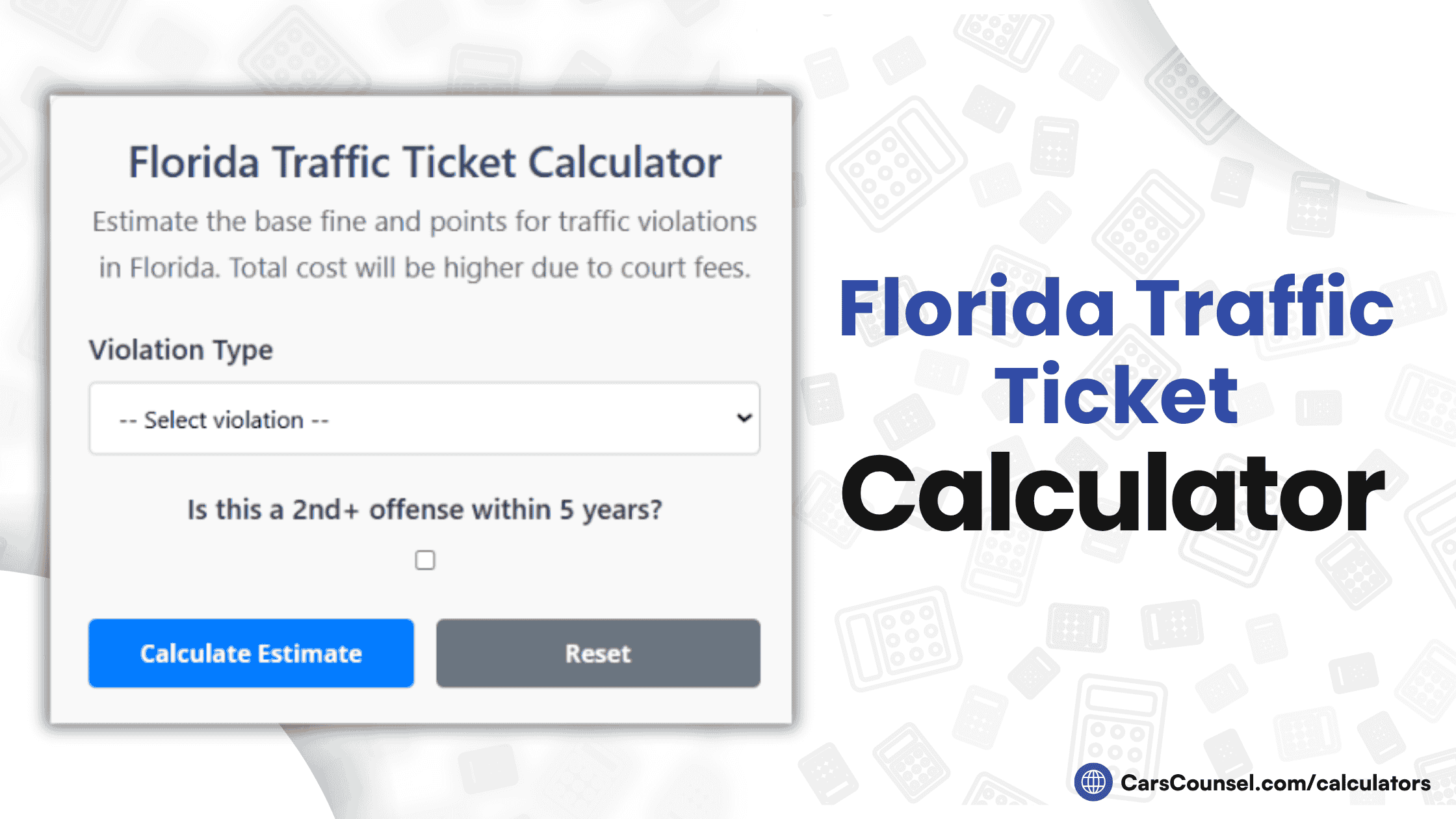 Florida Traffic Ticket Calculator