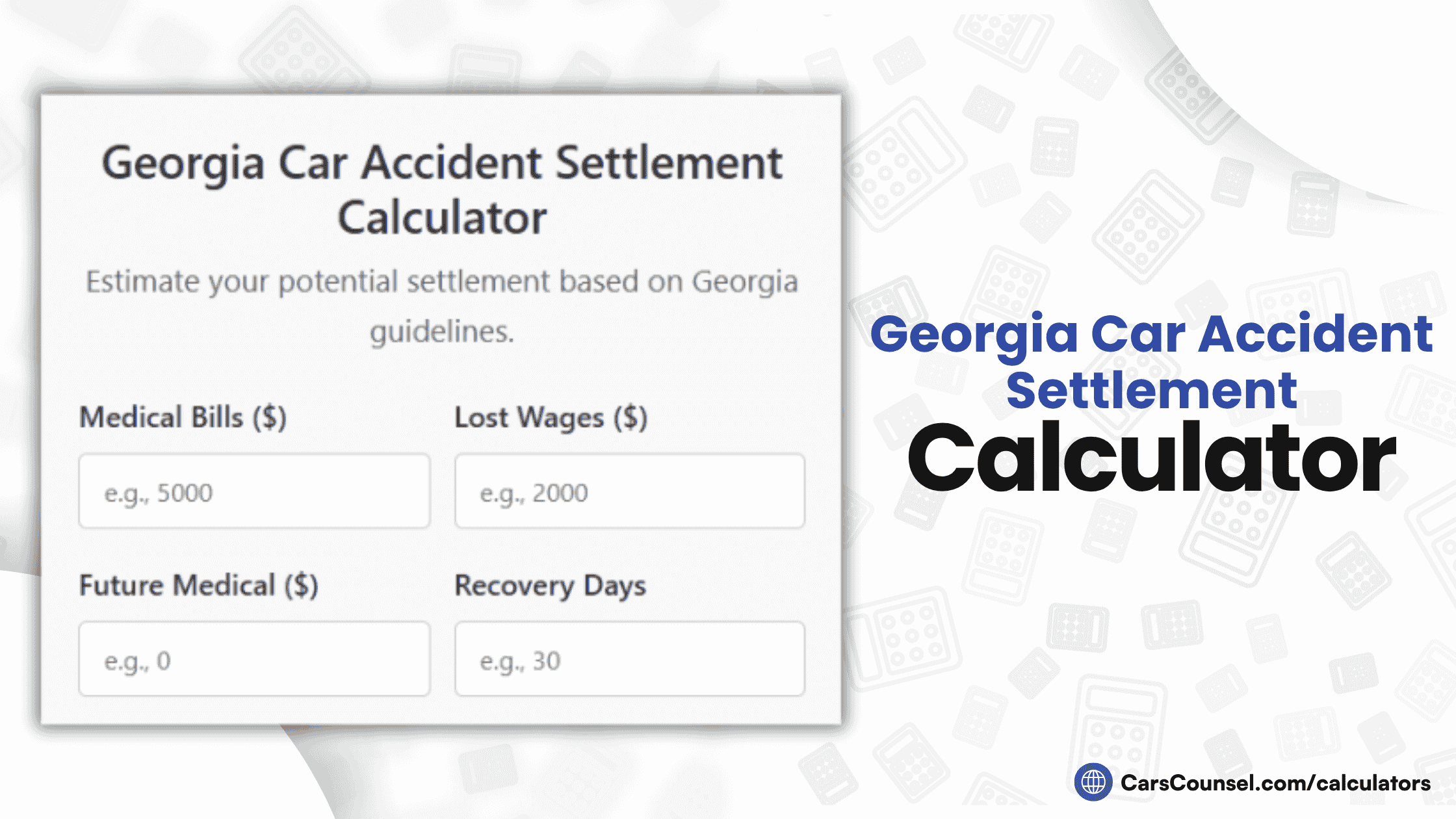 Georgia Car Accident Settlement Calculator