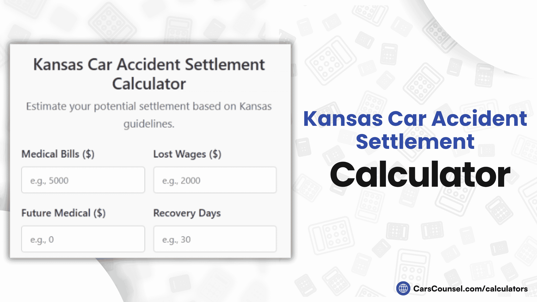 Kansas Car Accident Settlement Calculator