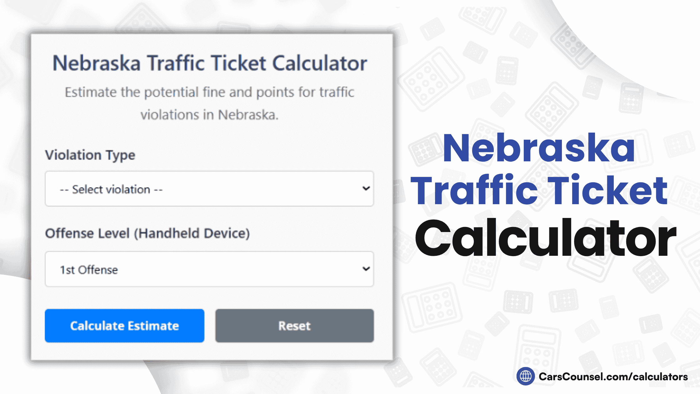 Nebraska Traffic Ticket Calculator
