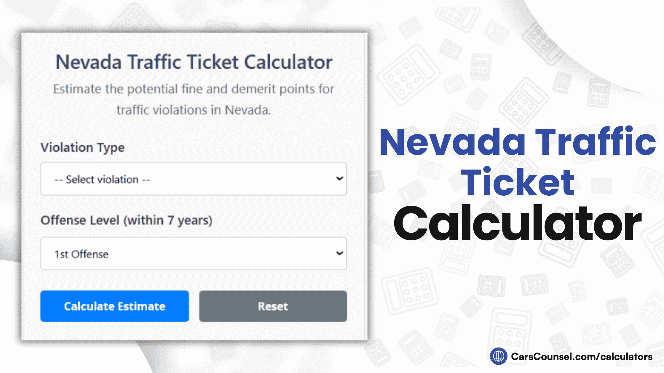 Nevada Traffic Ticket Calculator