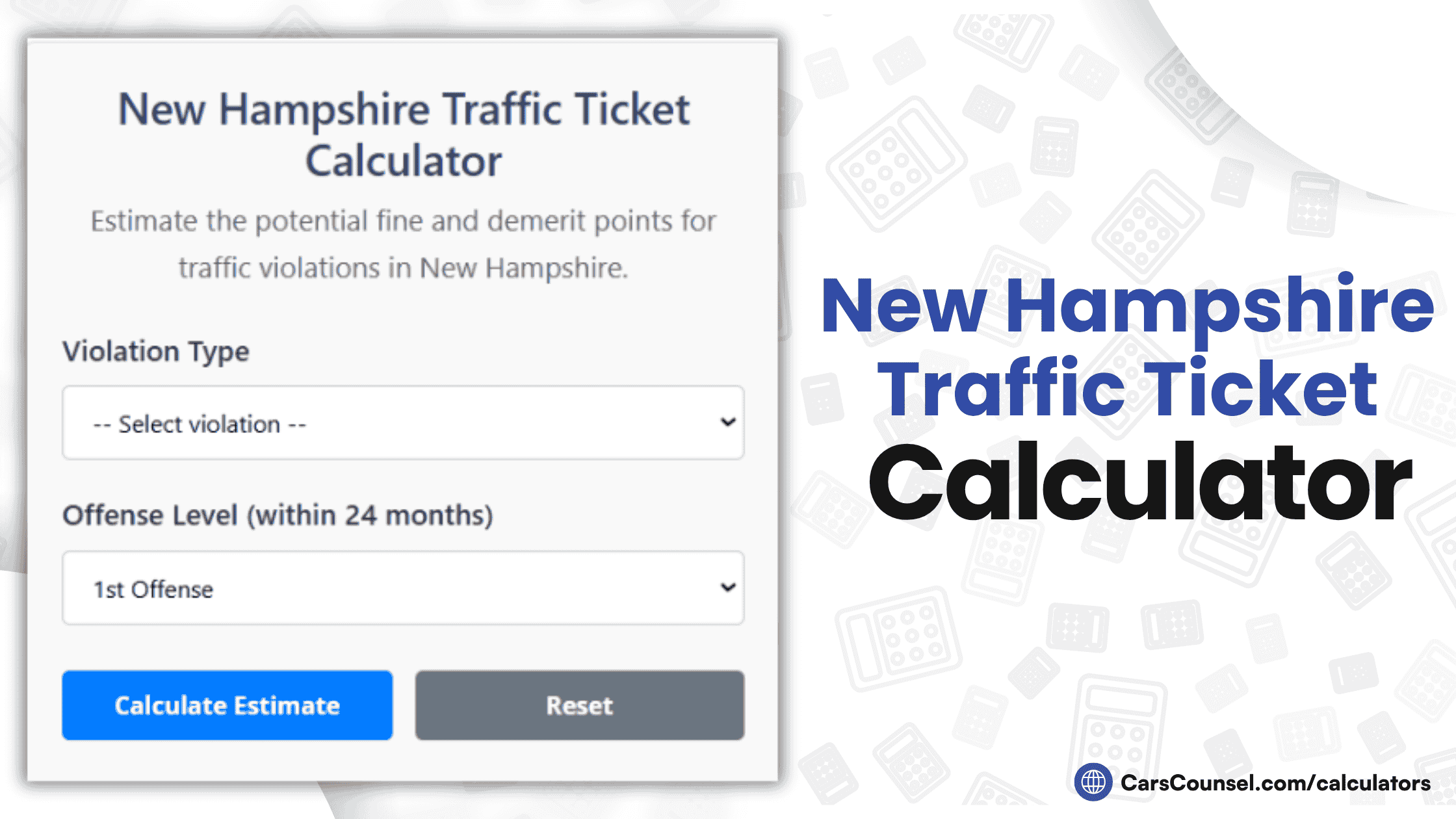 New Hampshire Traffic Ticket Calculator