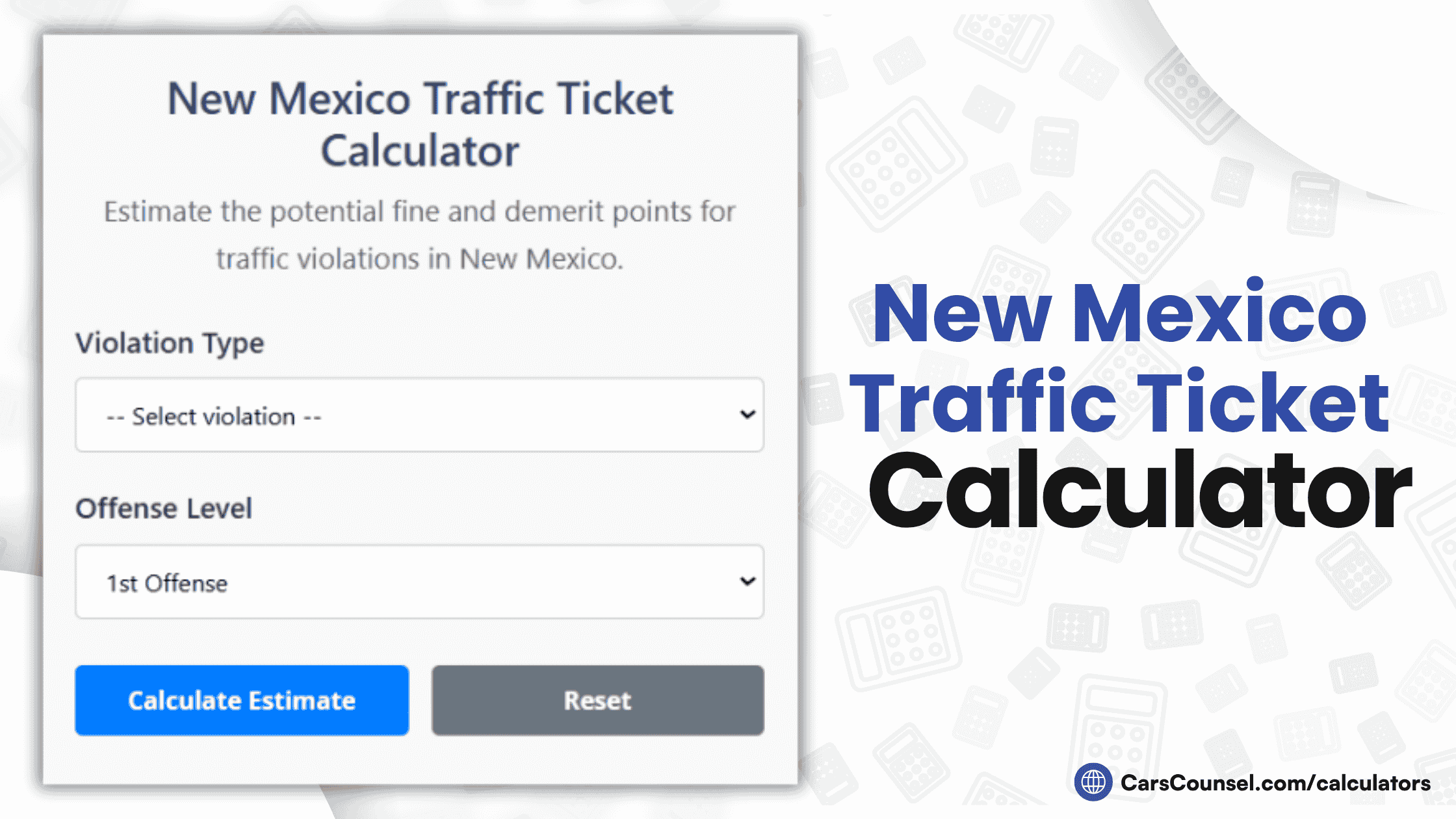 New Mexico Traffic Ticket Calculator