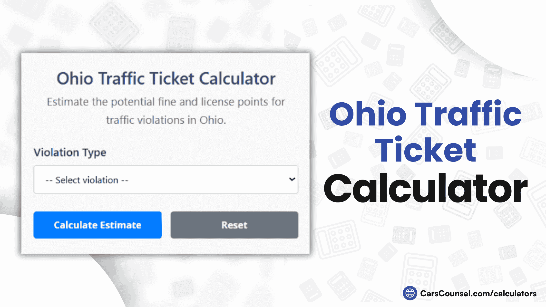 Ohio Traffic Ticket Calculator