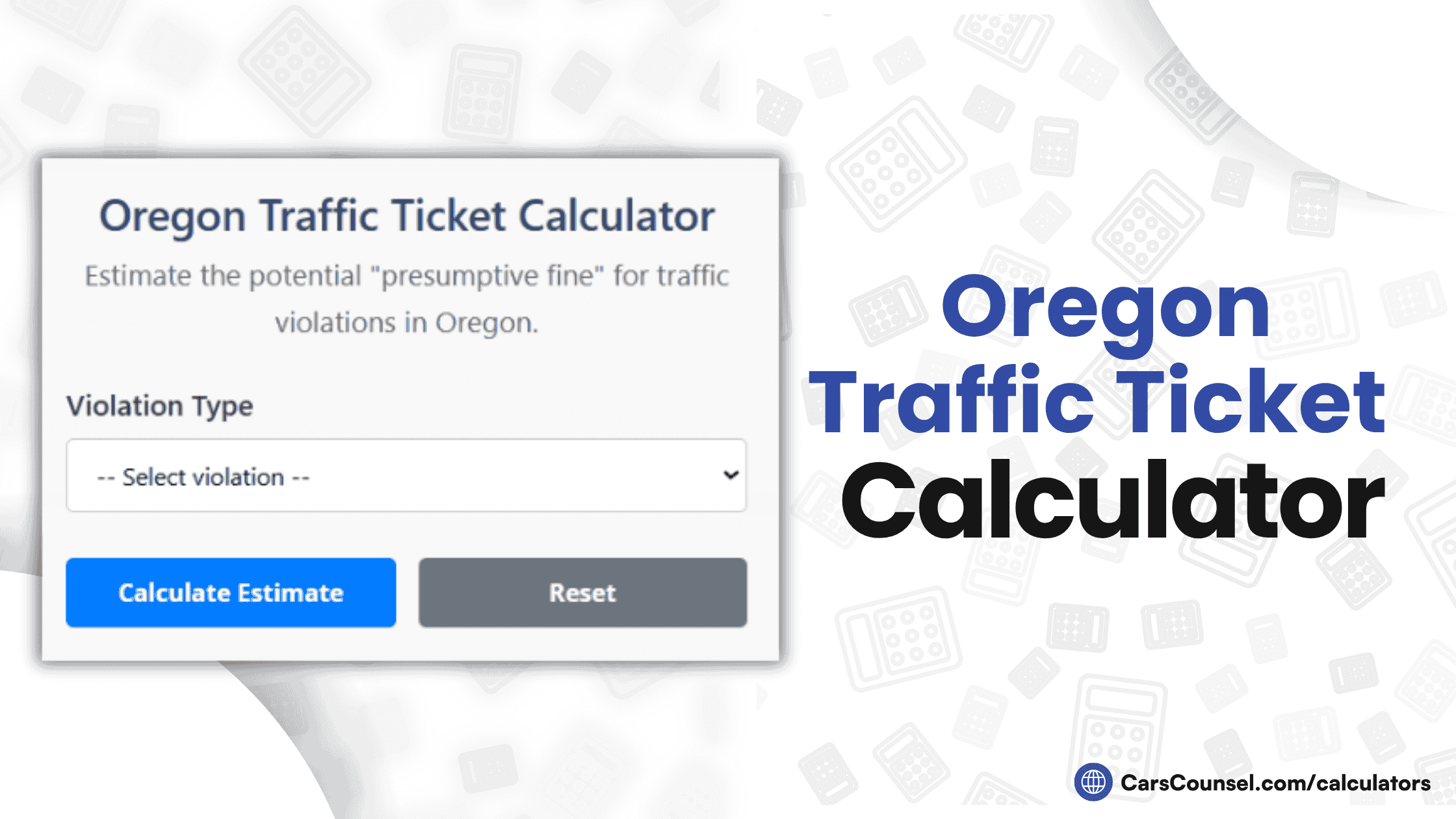 Oregon Traffic Ticket Calculator