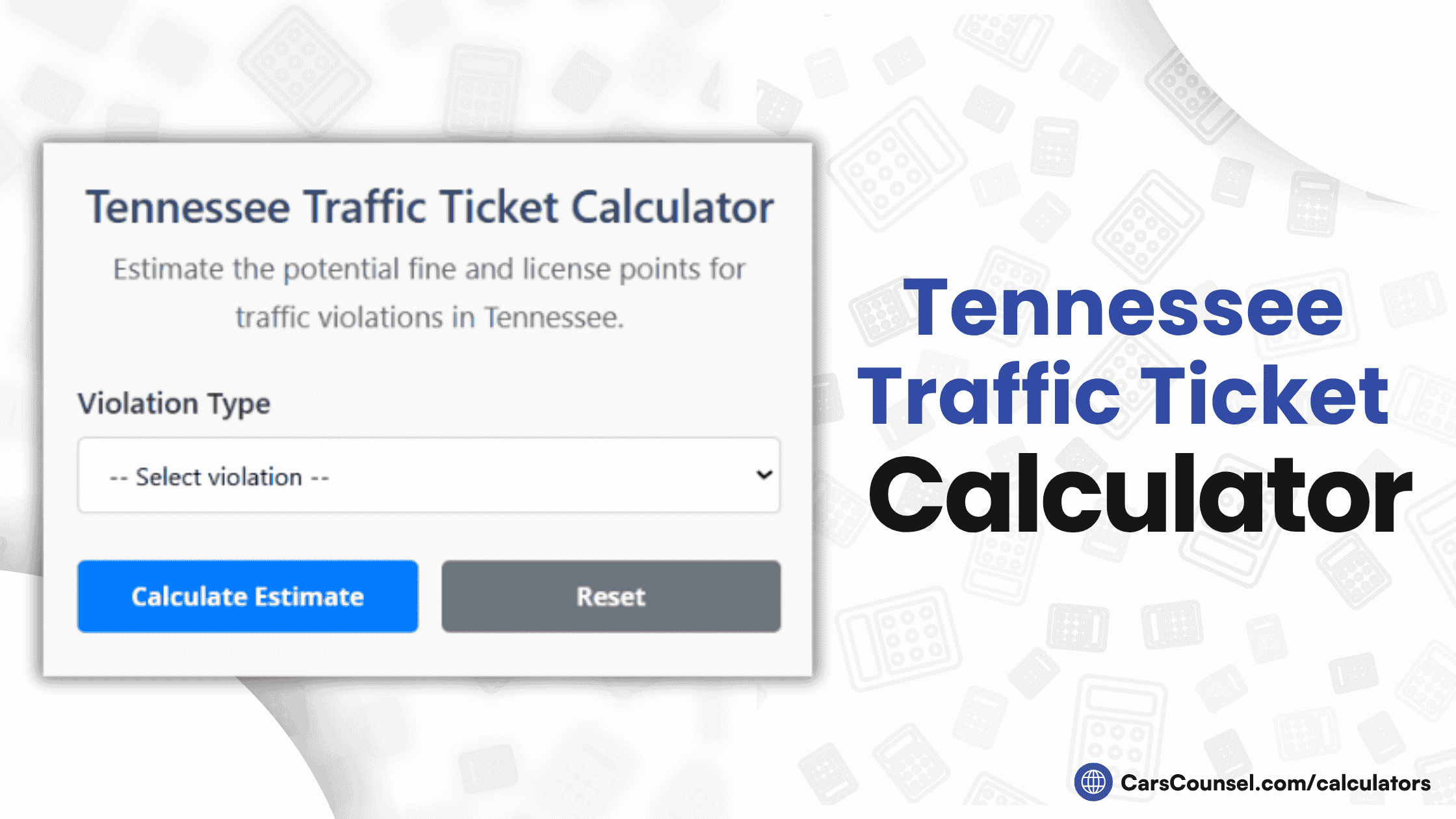 Tennessee Traffic Ticket Calculator