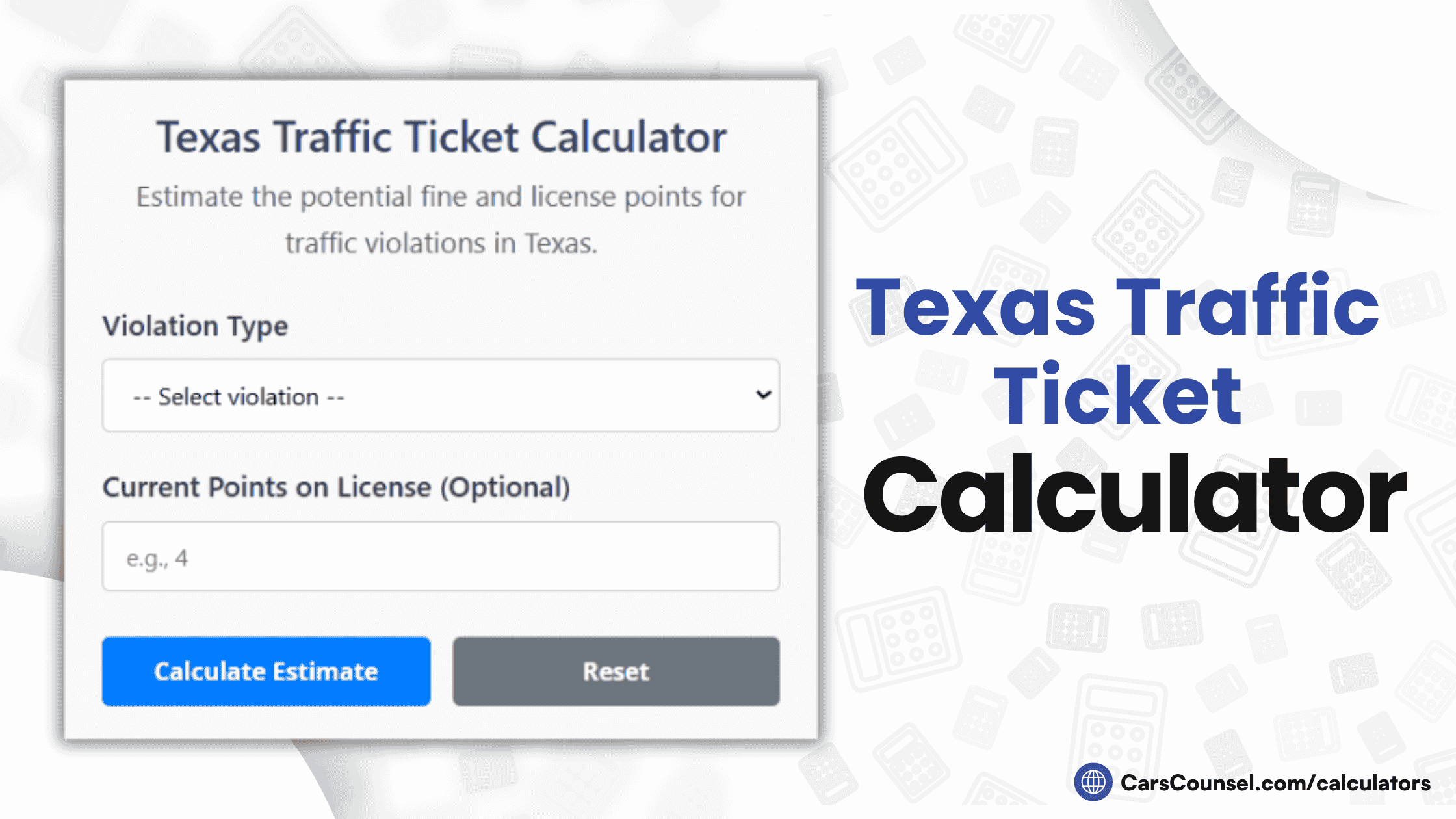 Texas Traffic Ticket Calculator