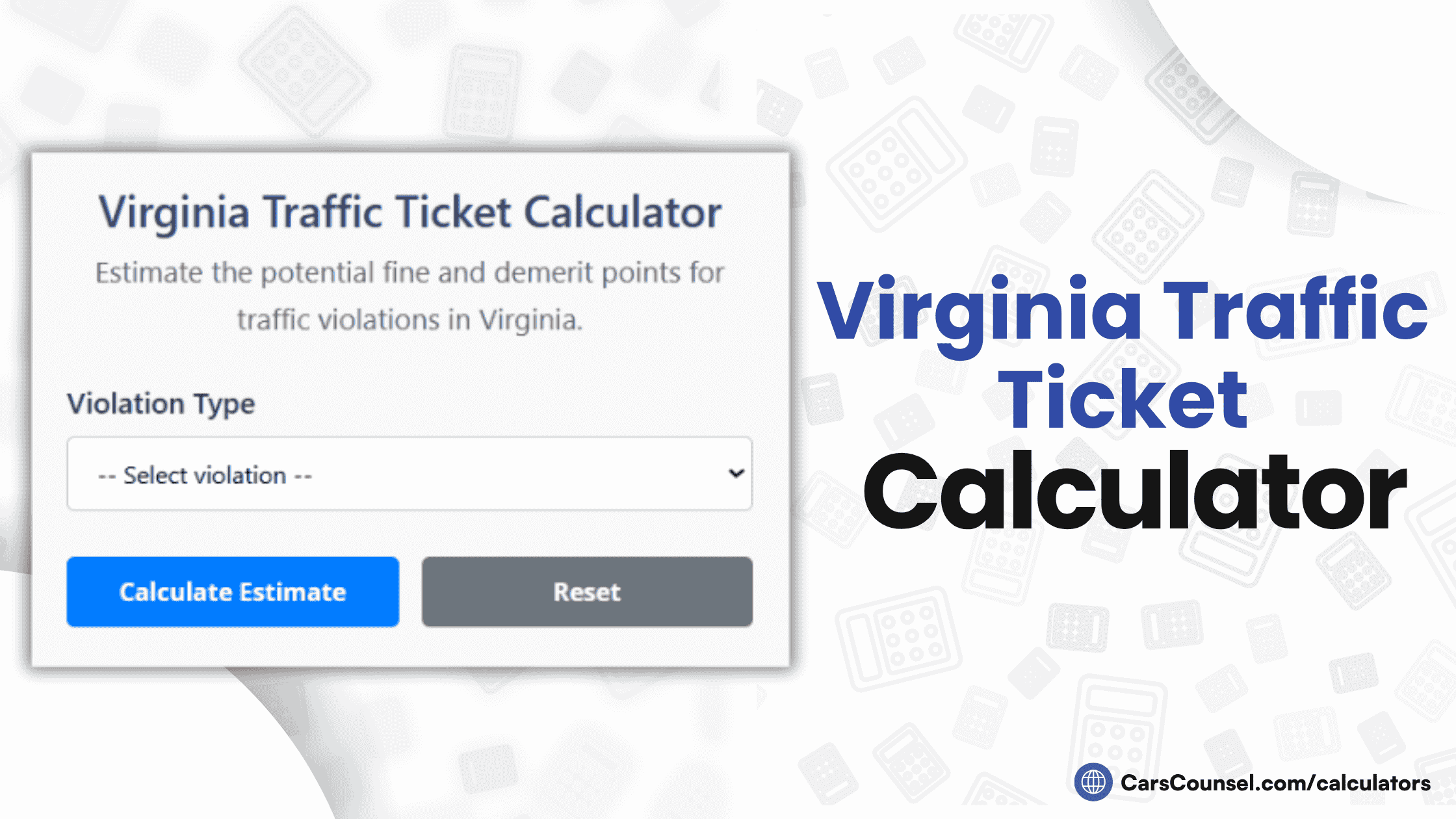 Virginia Traffic Ticket Calculator