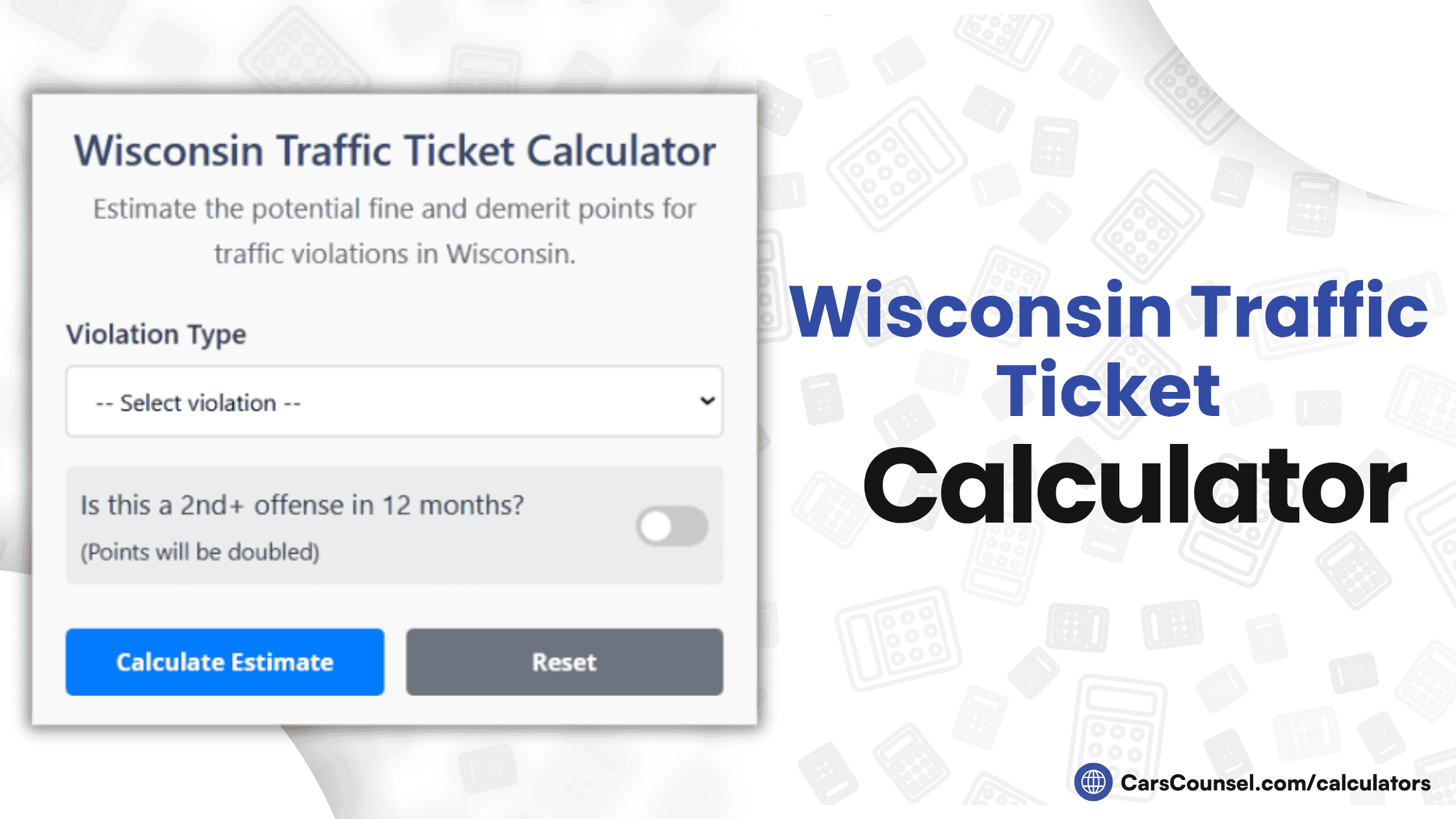 Wisconsin Traffic Ticket Calculator
