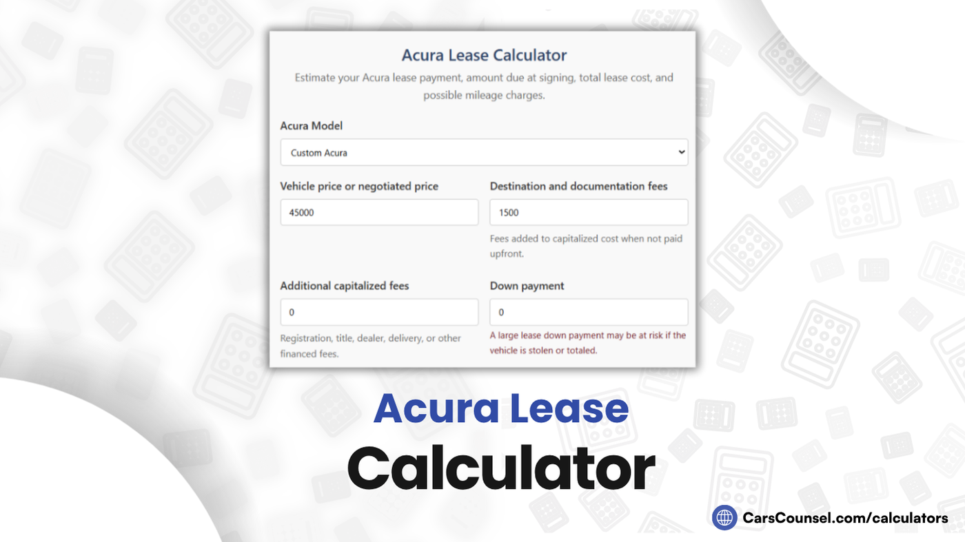 Acura Lease Calculator
