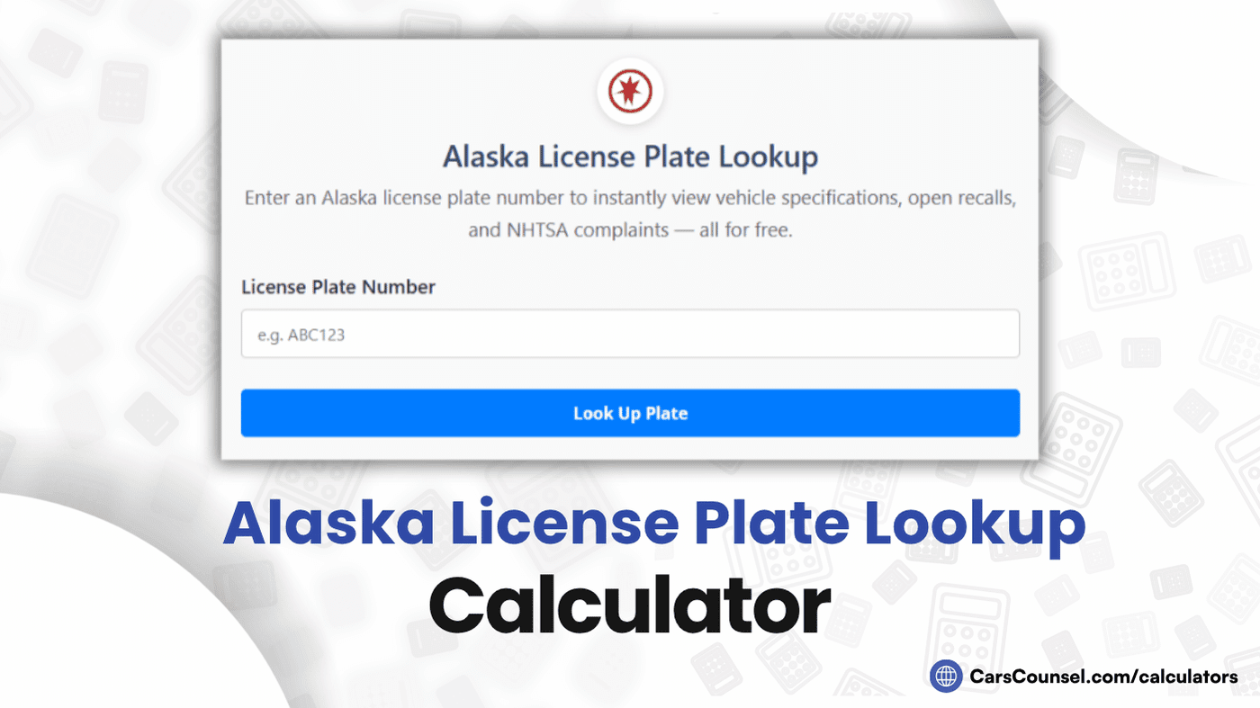 Alaska License Plate Lookup