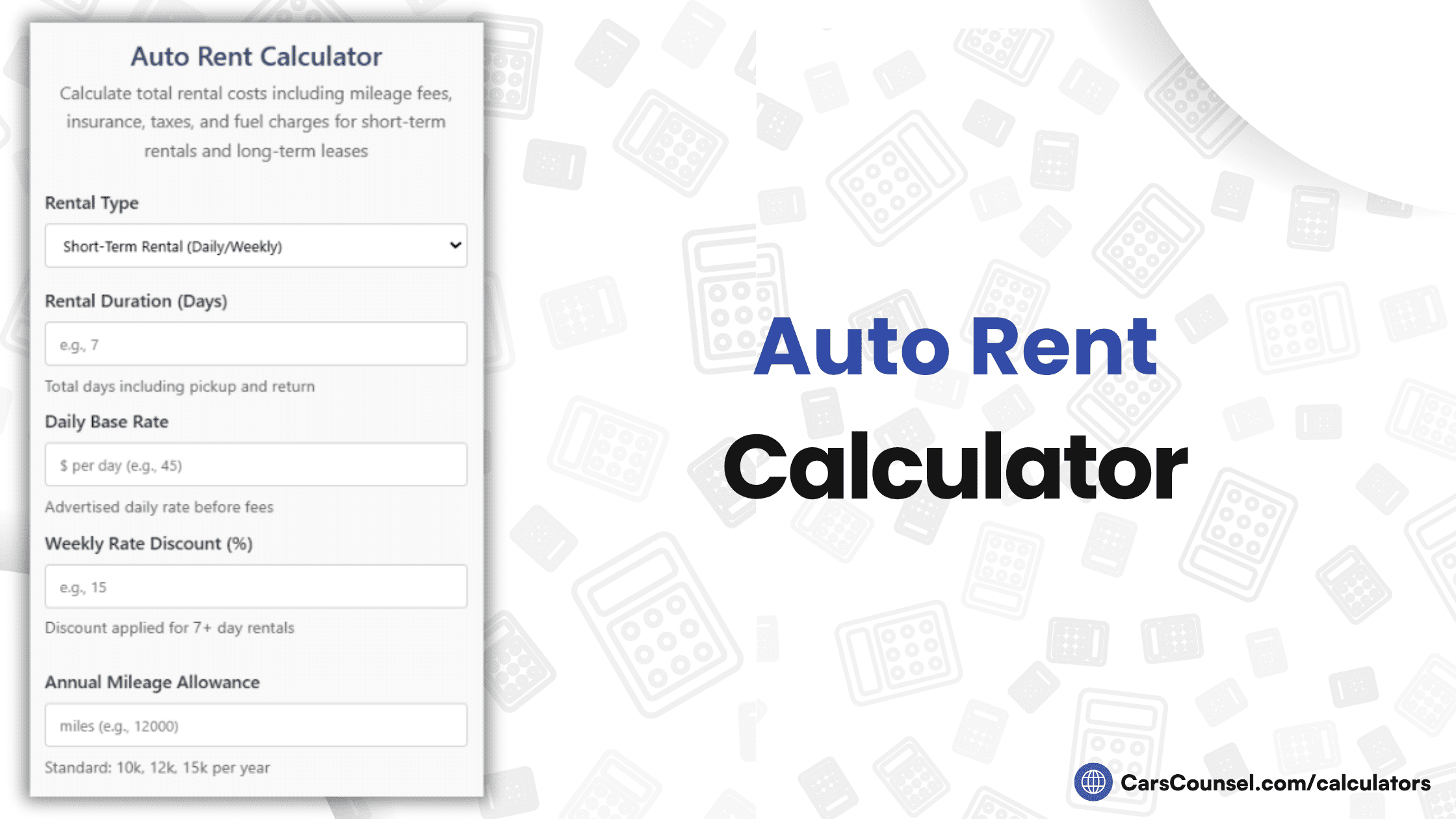 Auto Rent Calculator