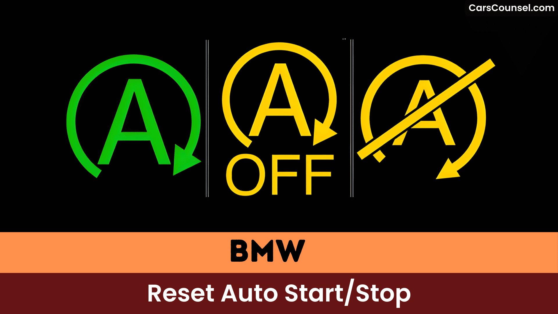 BMW Reset Auto Start Stop