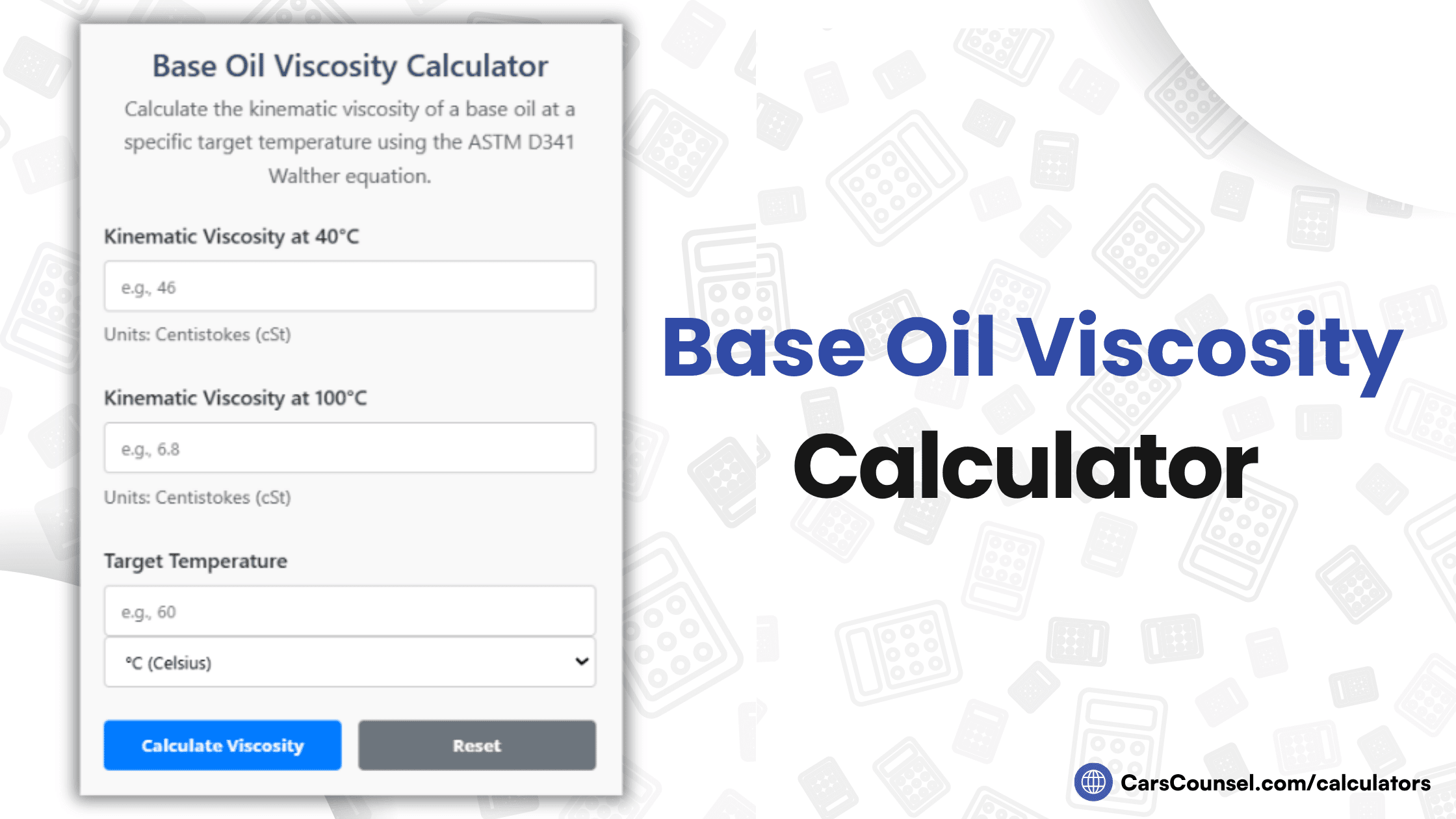 Base Oil Viscosity Calculator