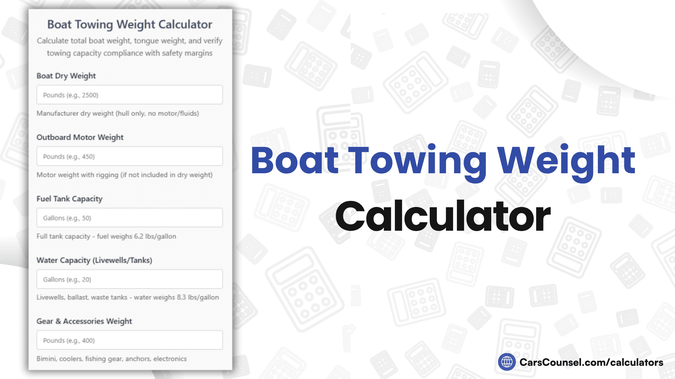 Boat Towing Weight Calculator