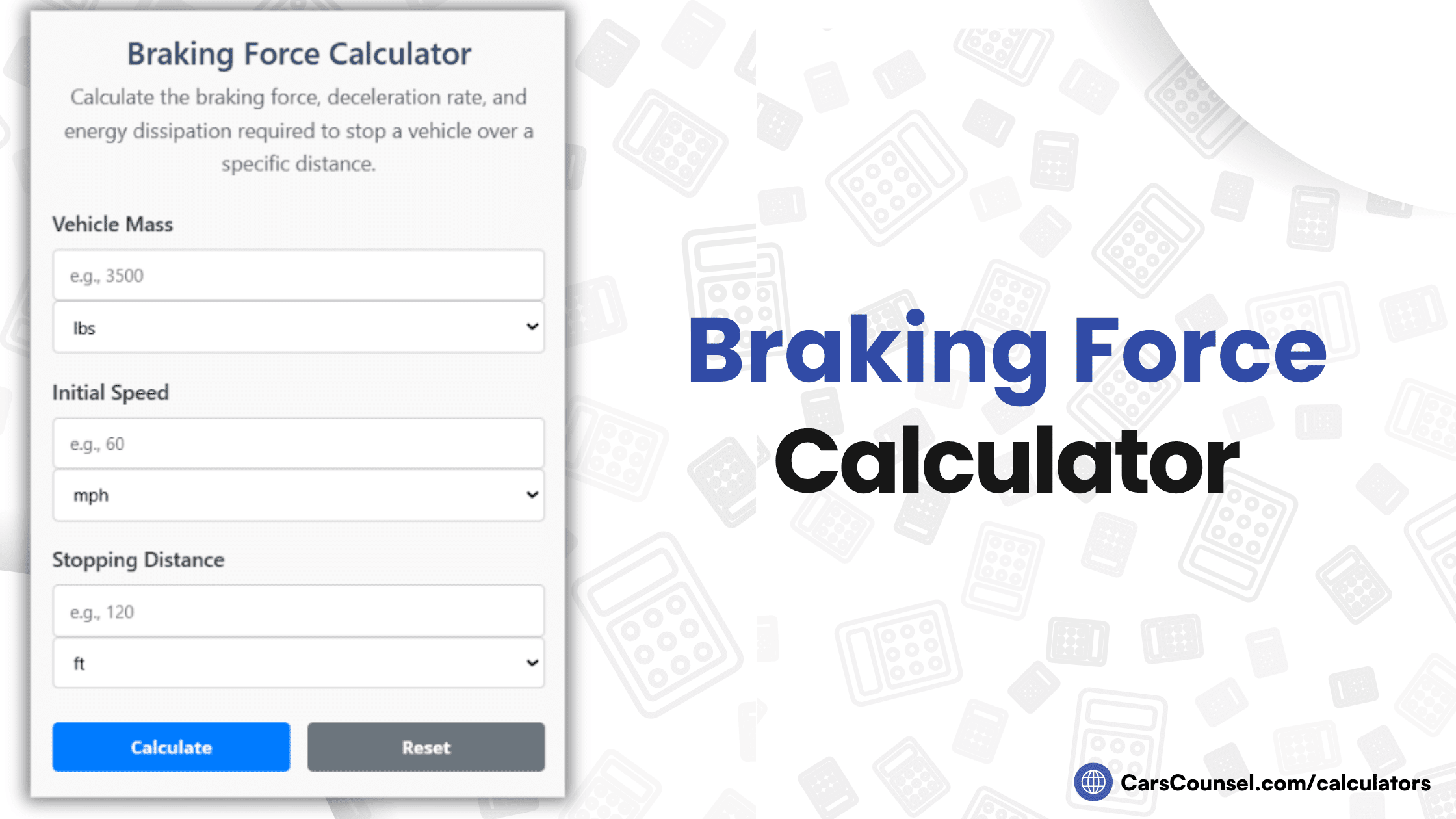 Braking Force Calculator