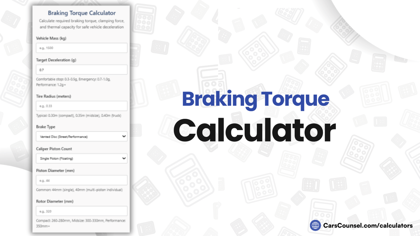 Braking Torque Calculator