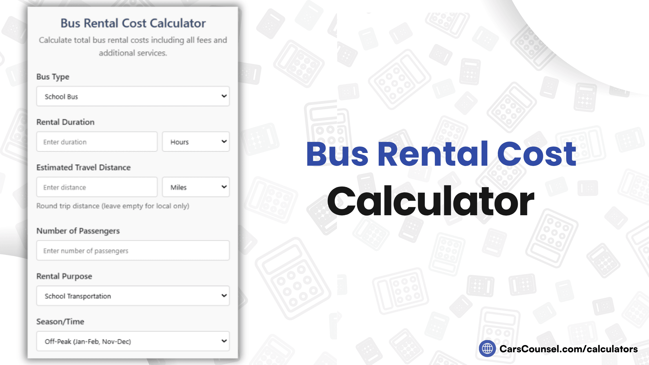 Bus Rental Cost Calculator