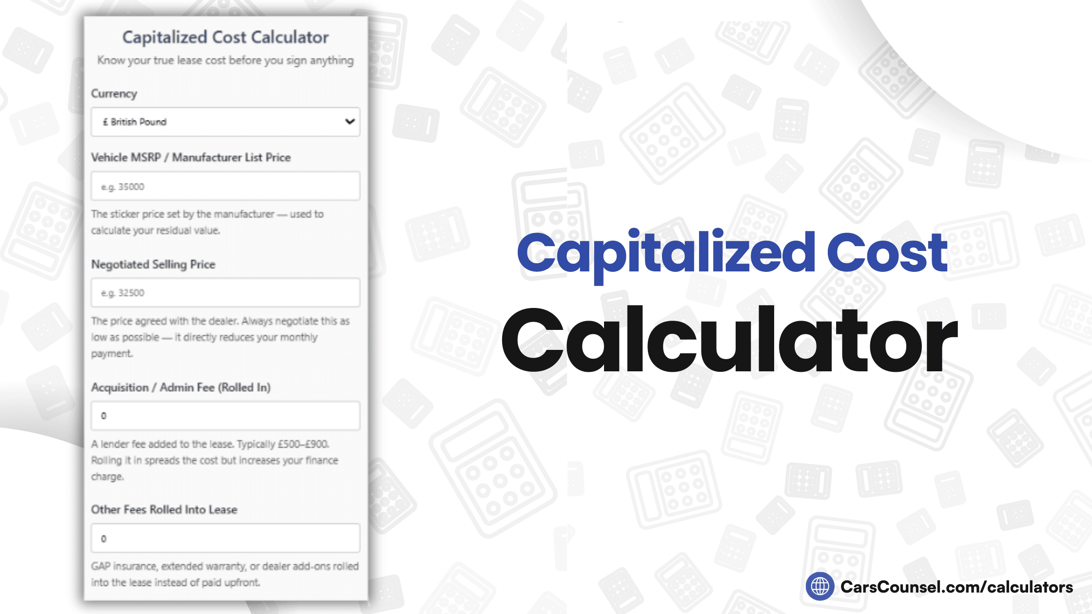 Capitalized Cost Calculator
