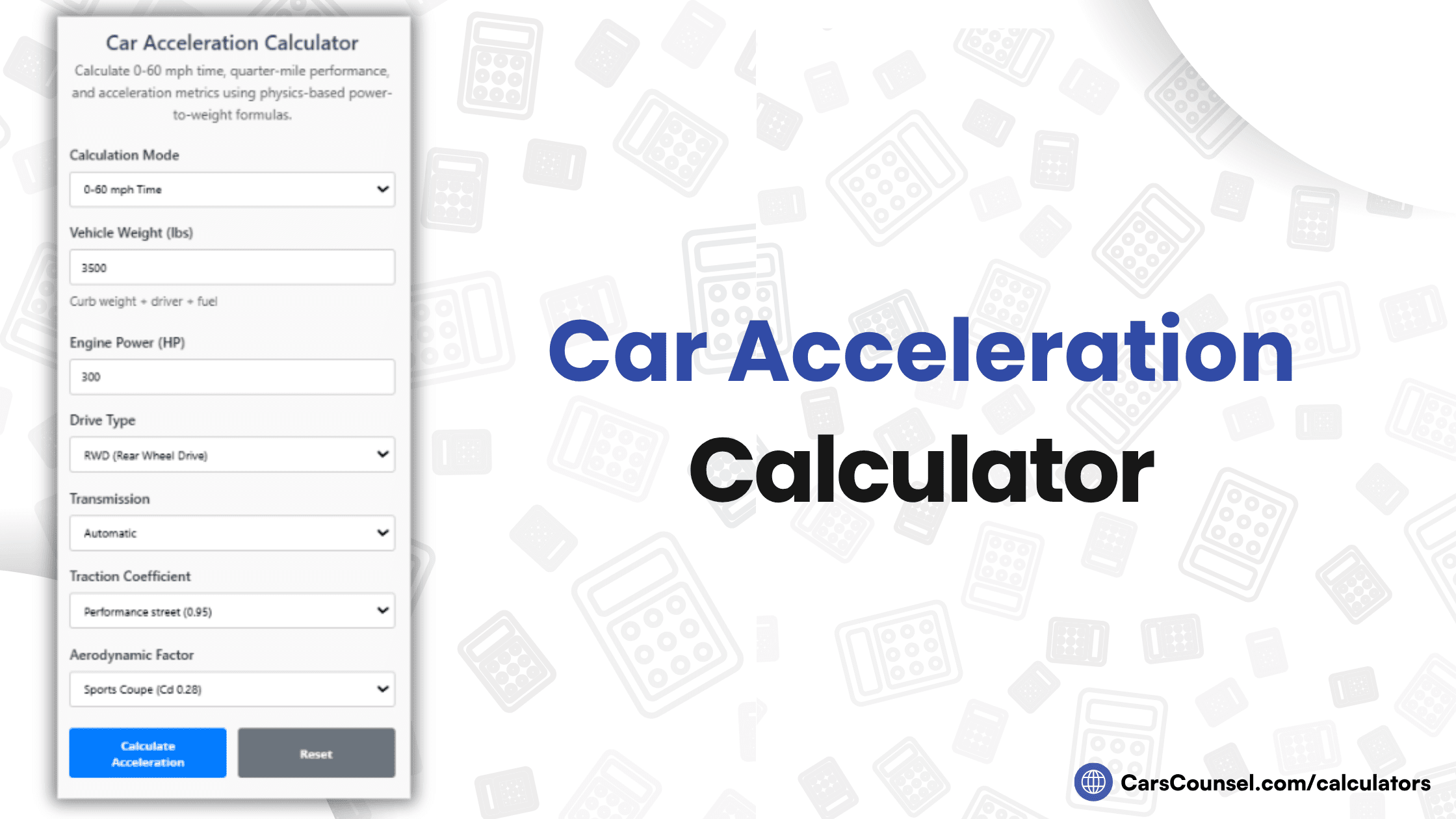 Car Acceleration Calculator