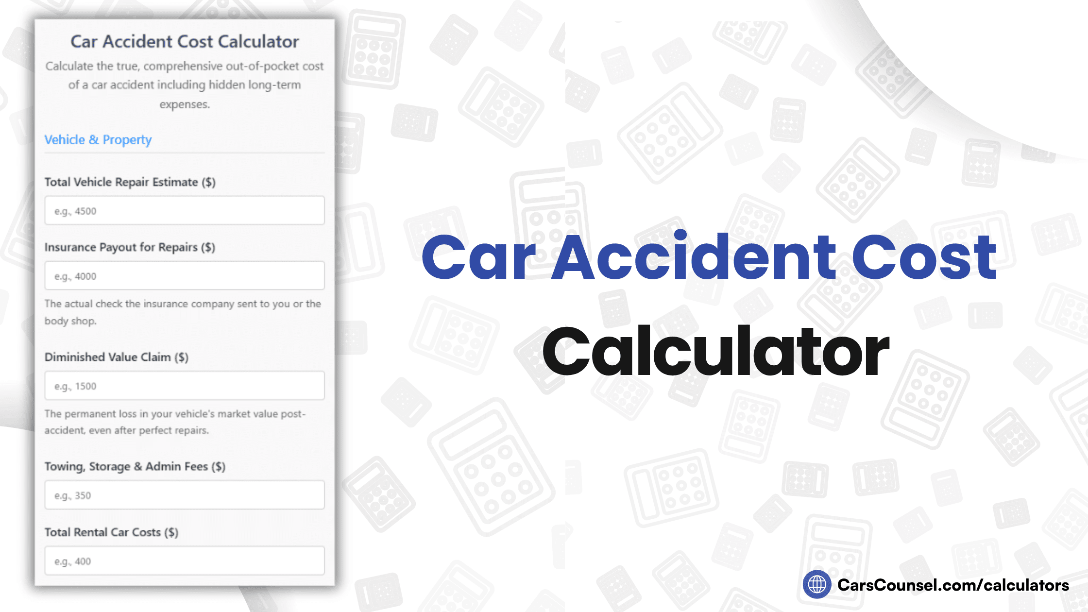 Car Accident Cost Calculator