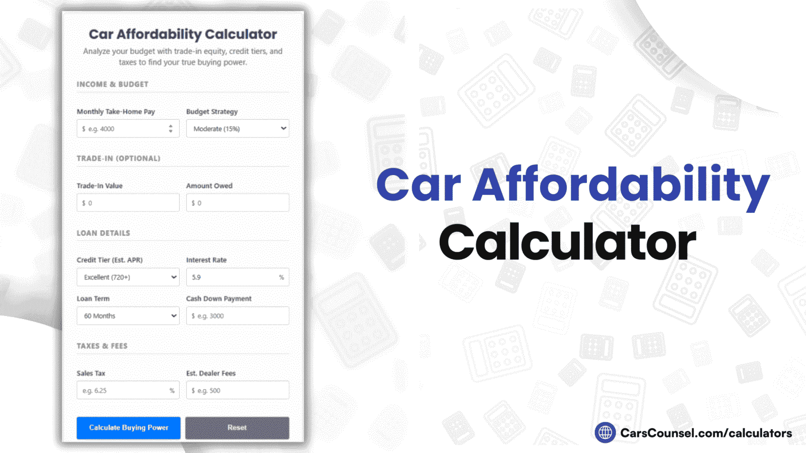 Car Affordability Calculator