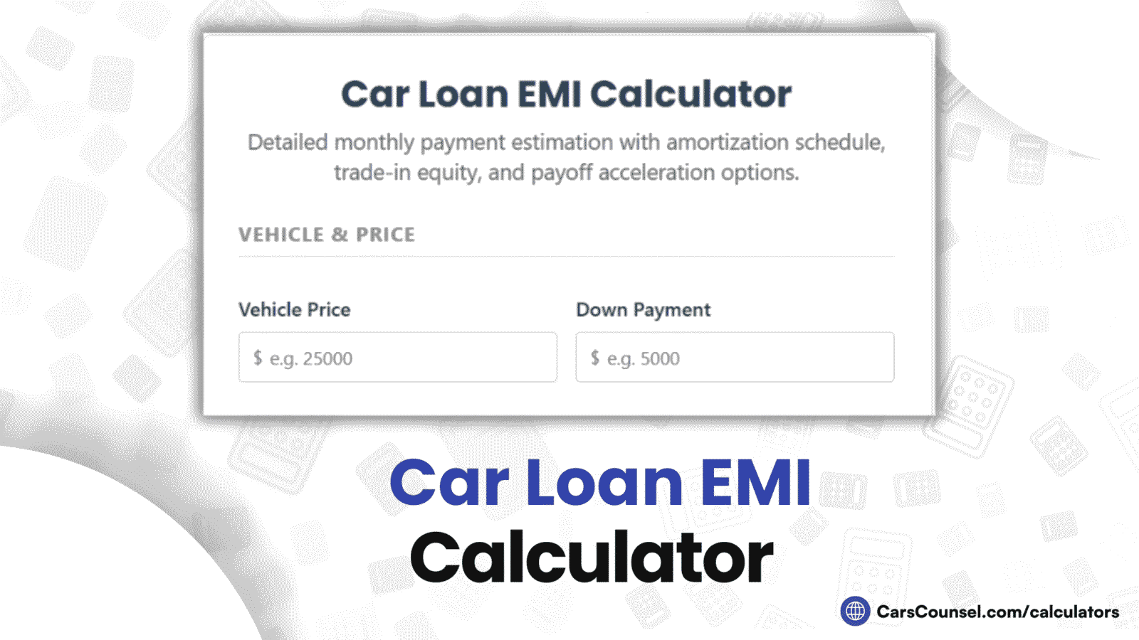 Car Loan EMI Calculator
