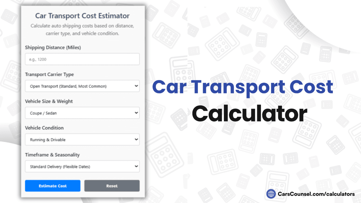 Car Transport Cost Calculator