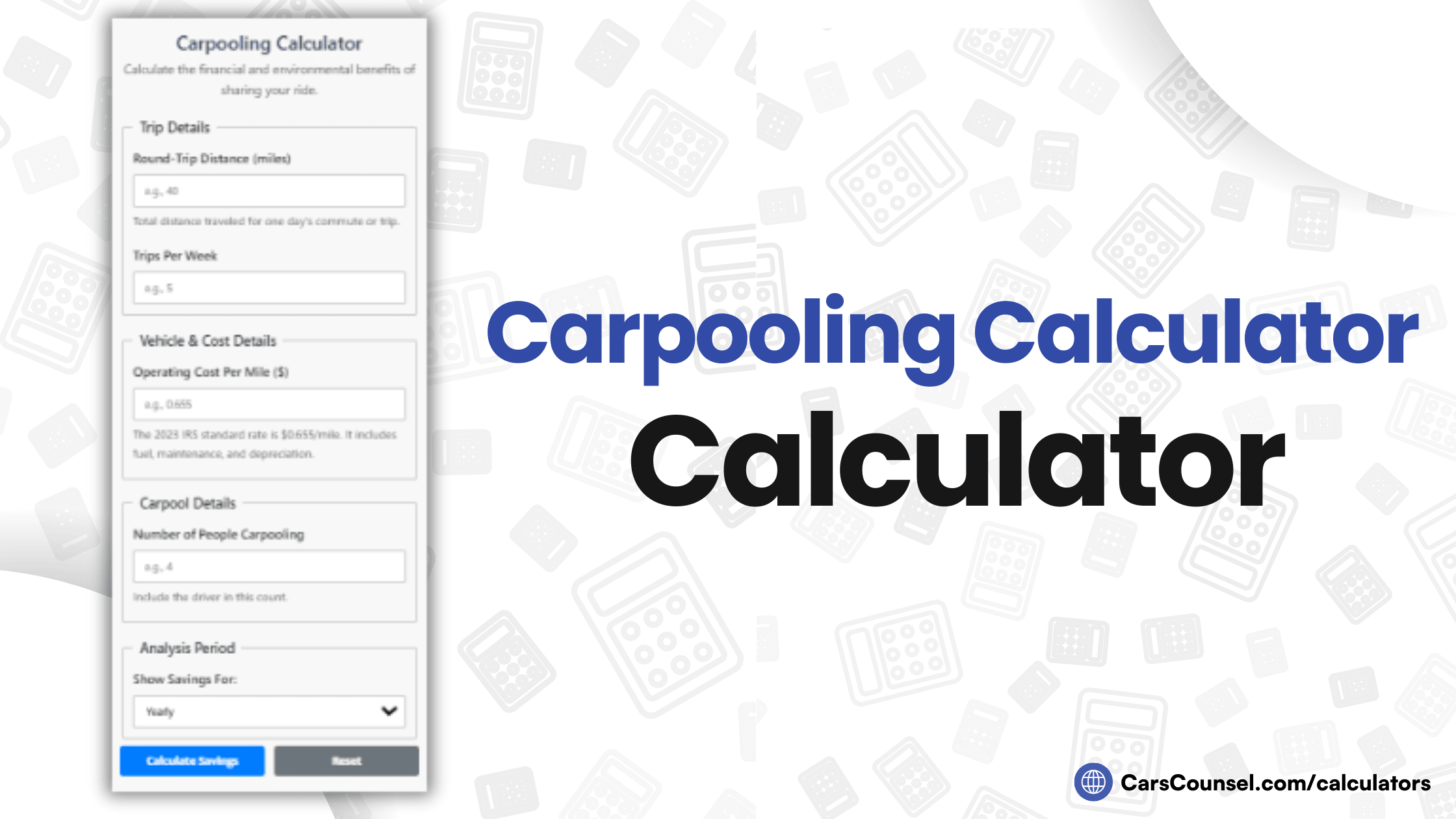 Carpooling Calculator Calculator