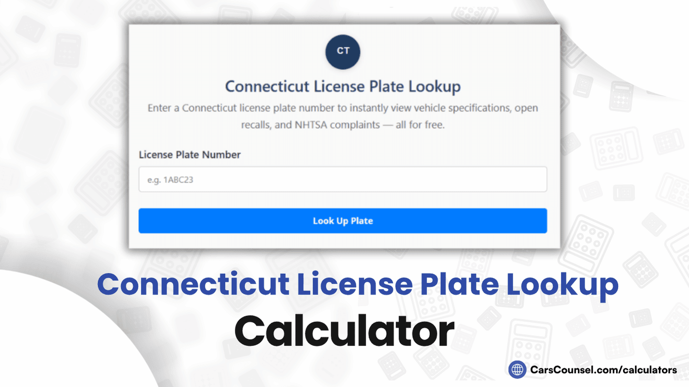 Connecticut License Plate Lookup