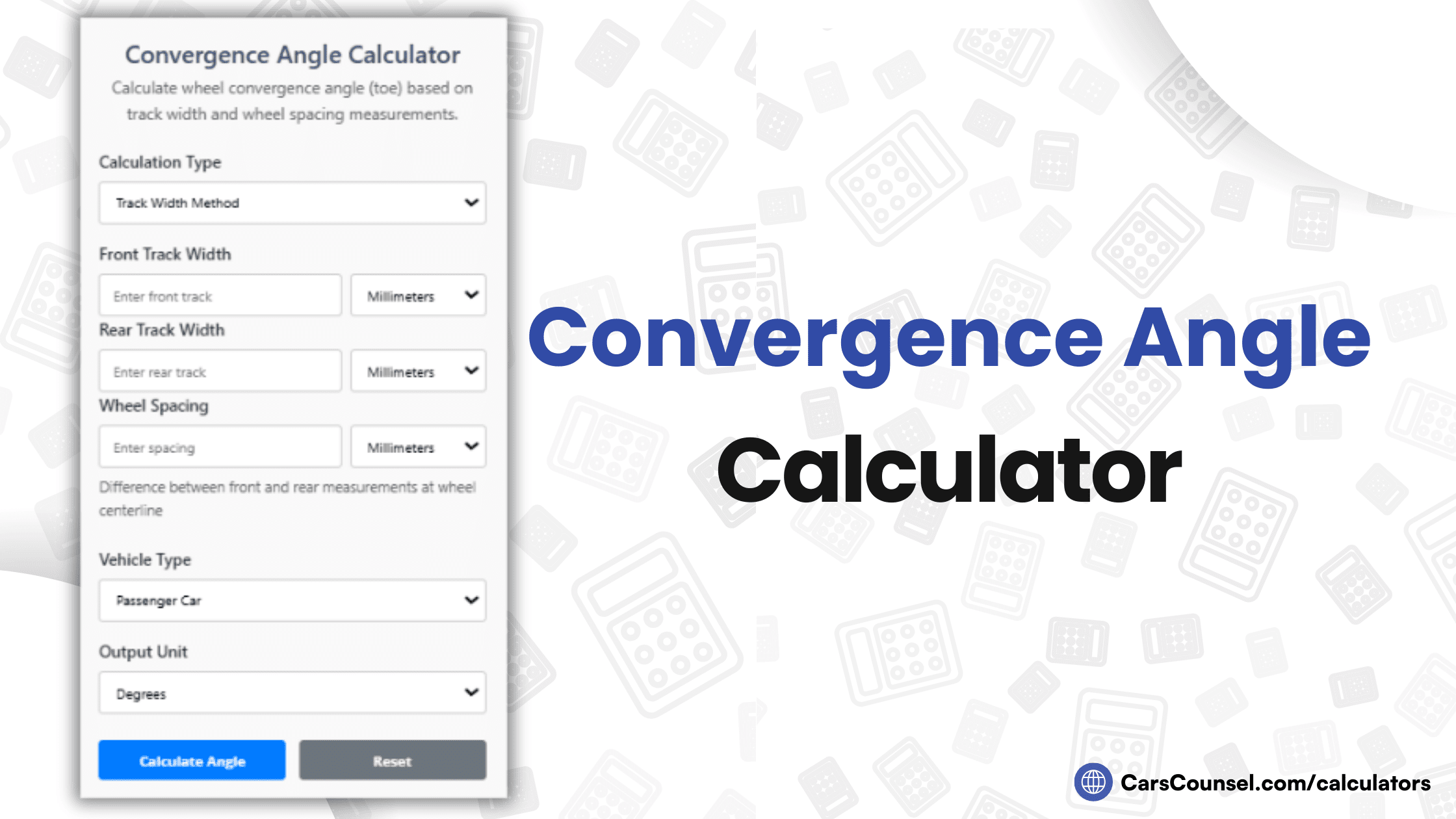 Convergence Angle Calculator