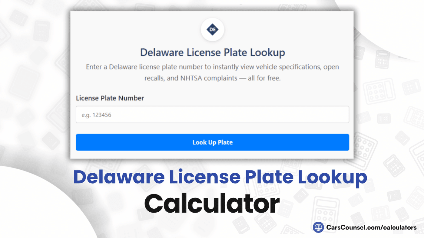 Delaware License Plate Lookup
