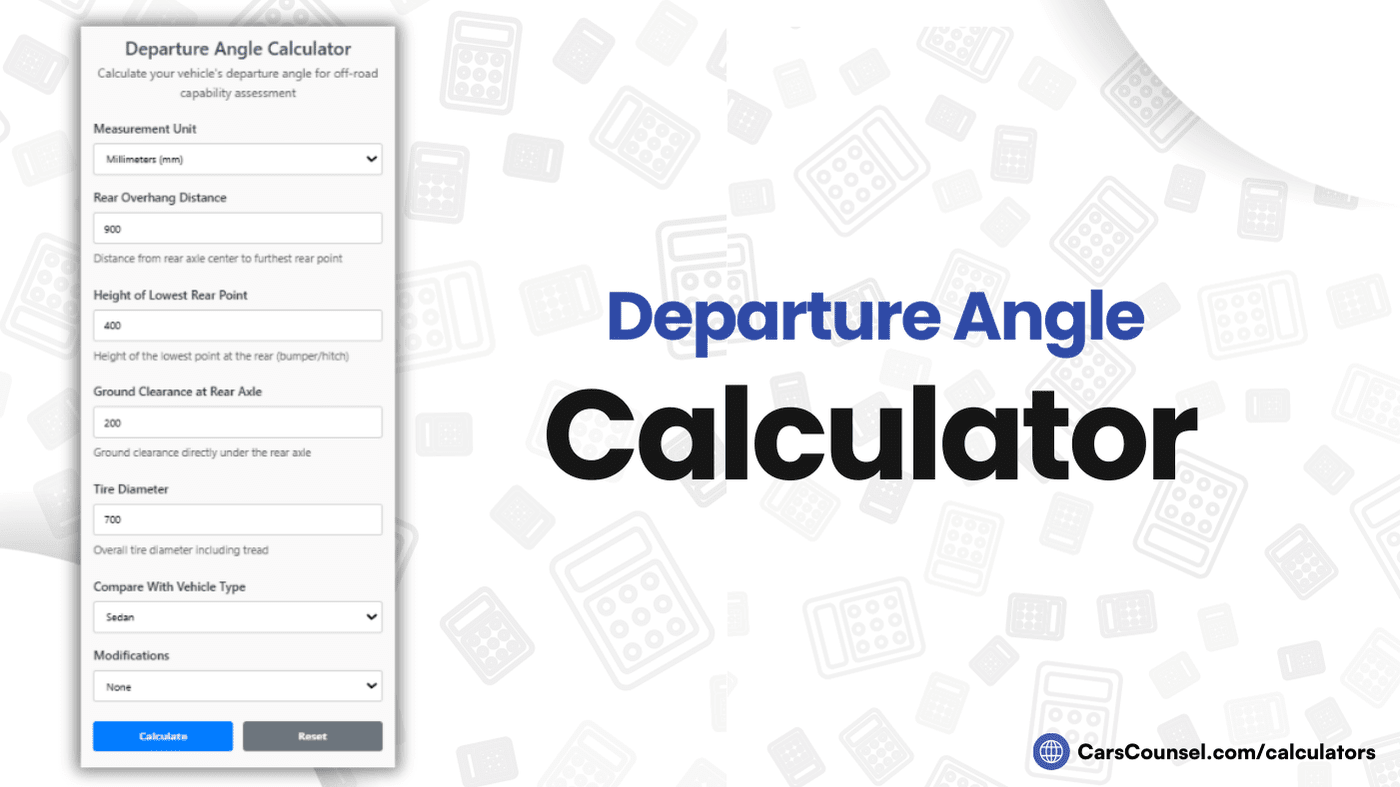 Departure Angle Calculator