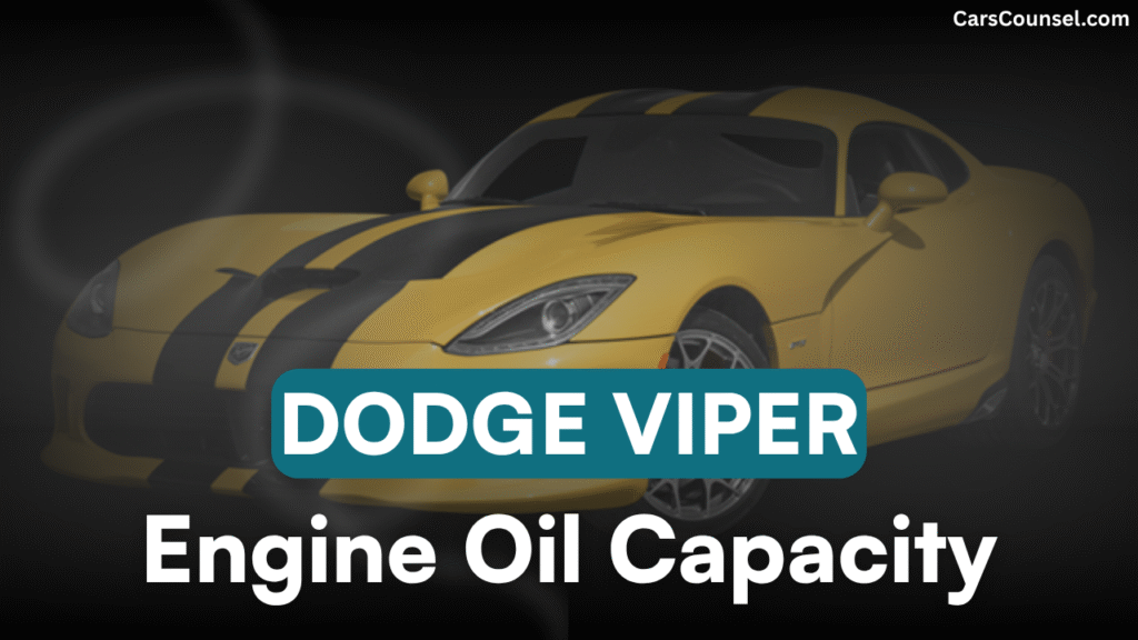 Dodge Viper Oil Capacity
