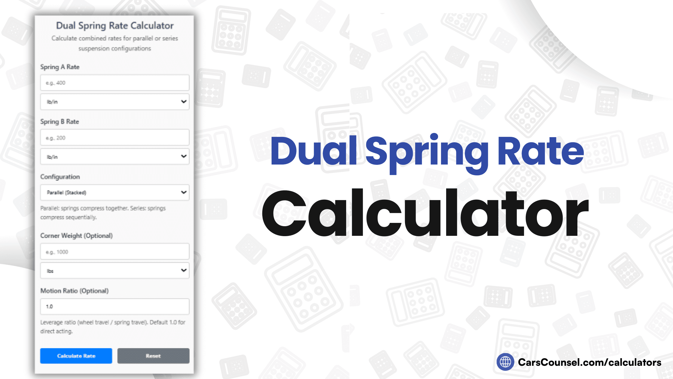 Dual Spring Rate Calculator