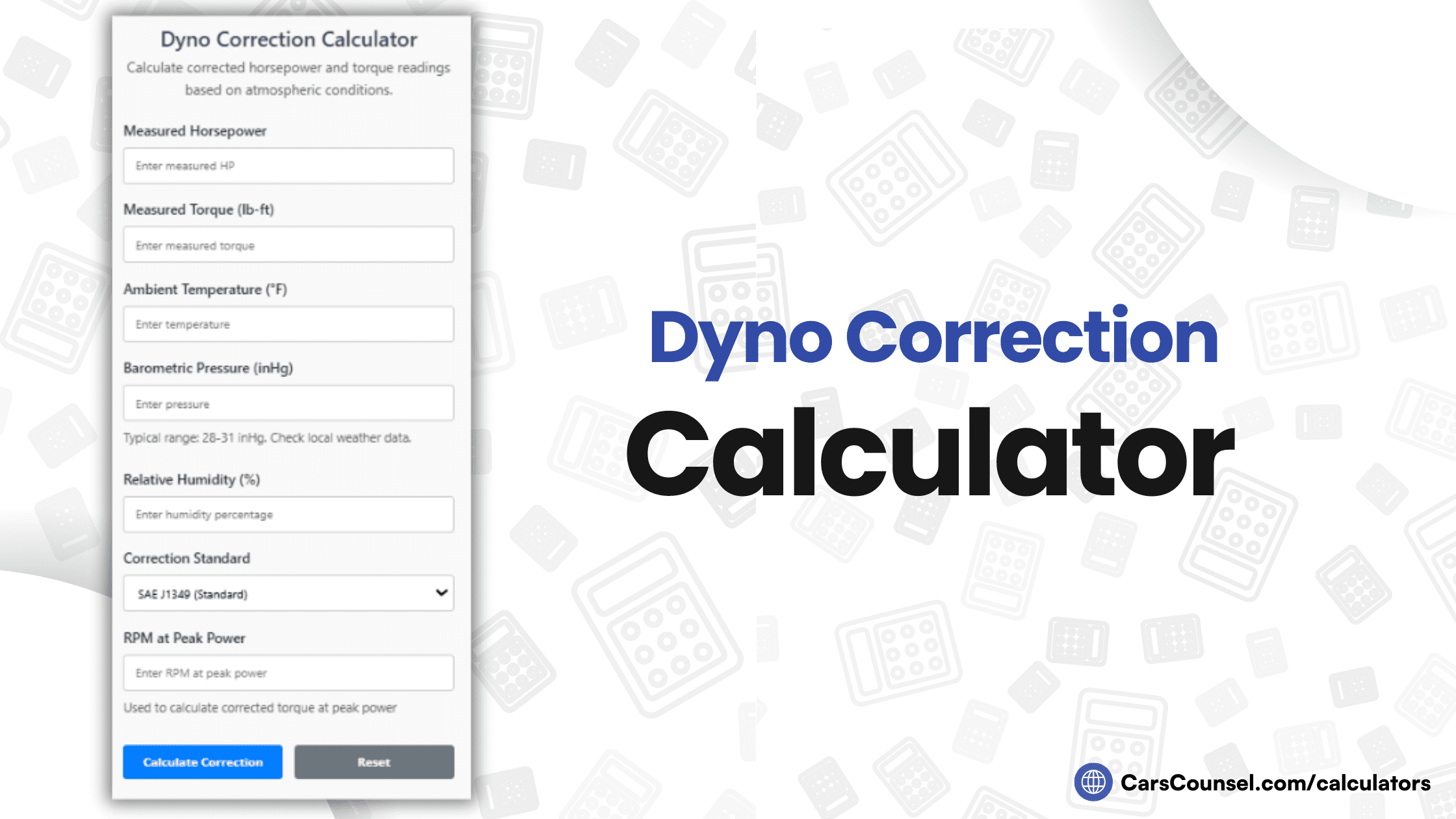 Dyno Correction Calculator
