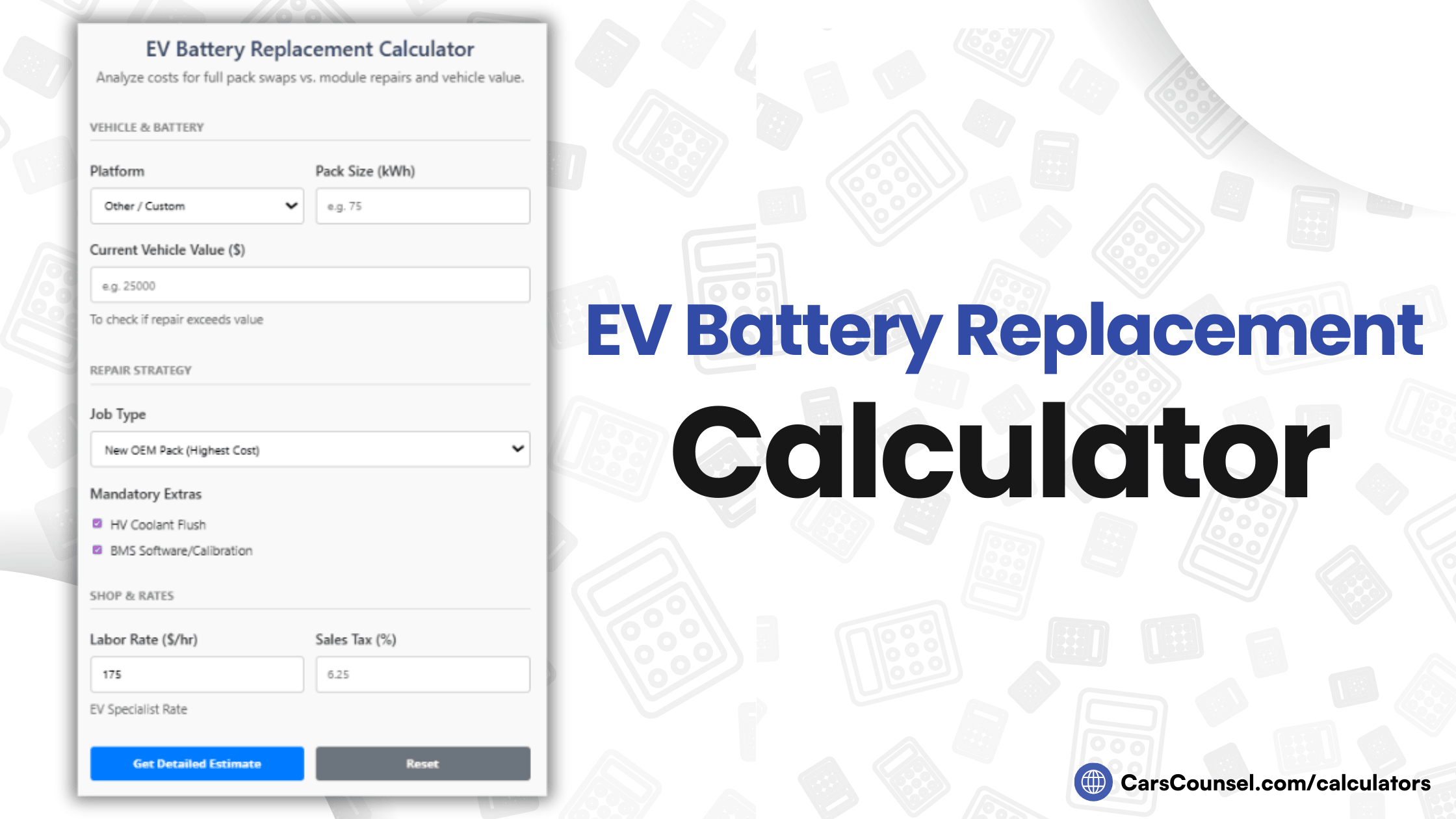 EV Battery Replacement Calculator