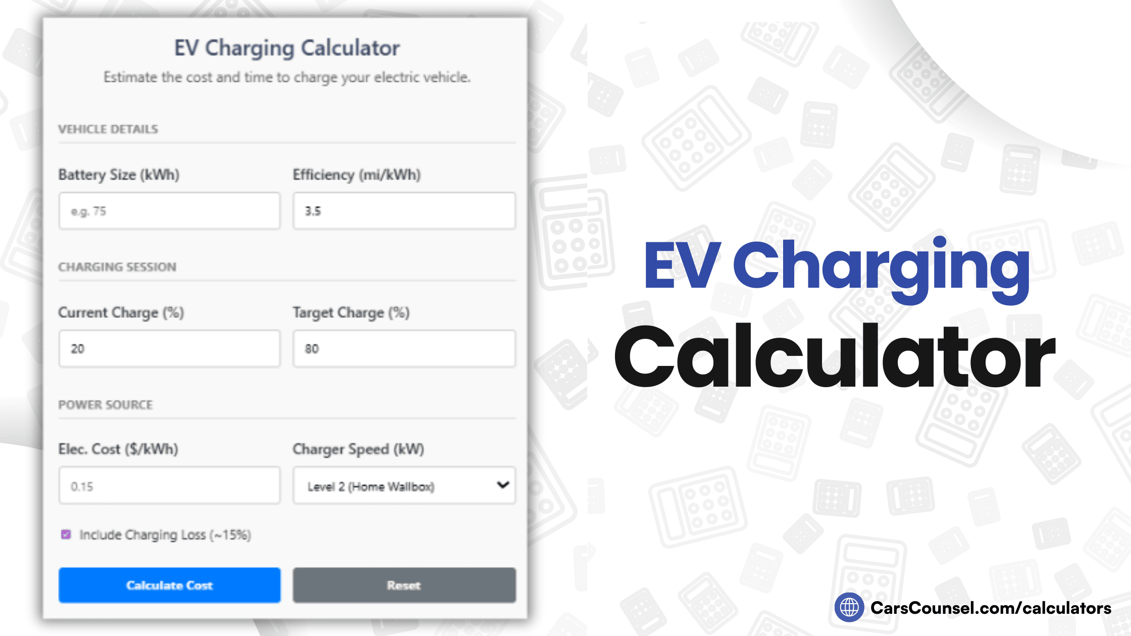 EV Charging Calculator