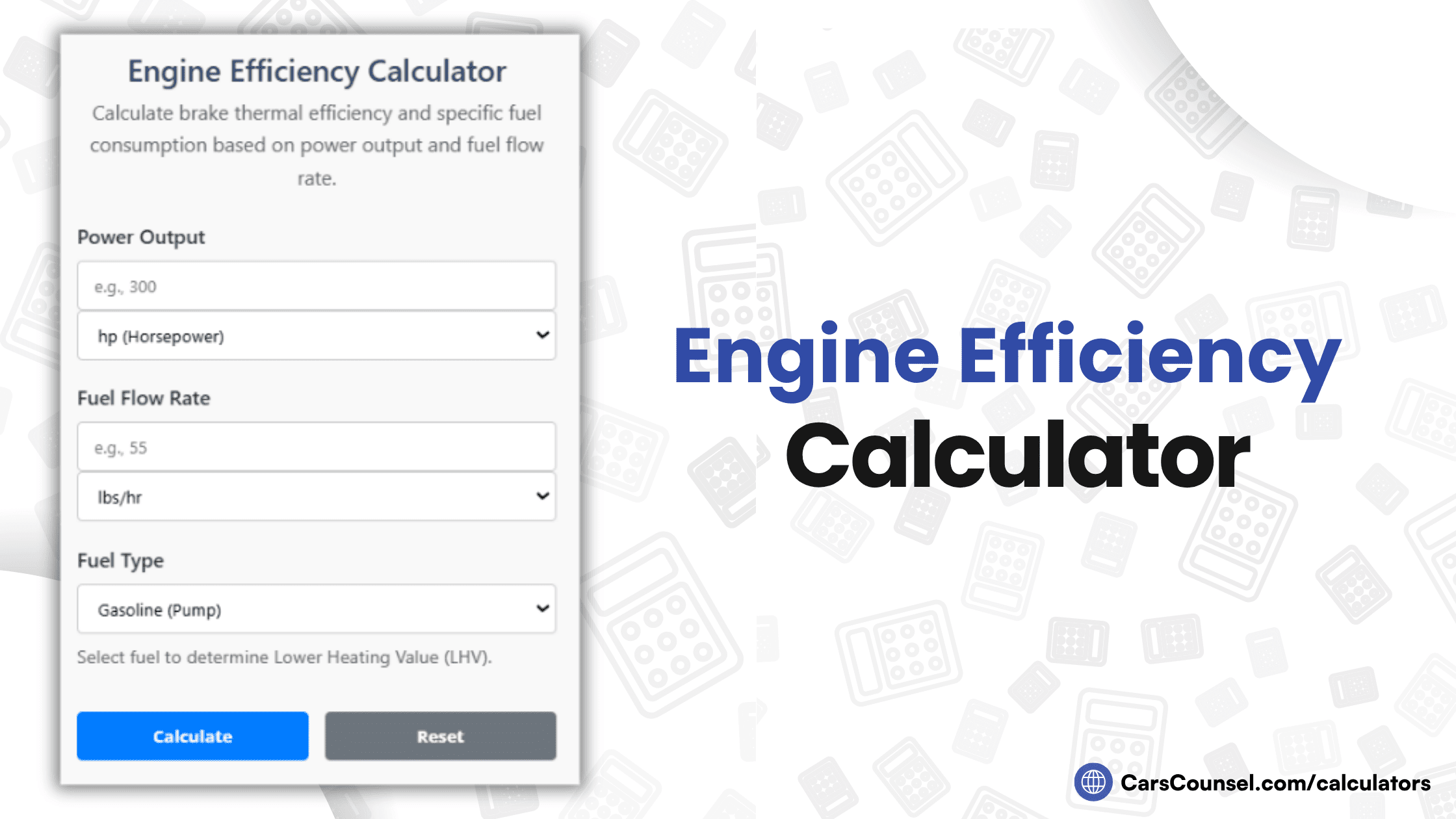 Engine Efficiency Calculator