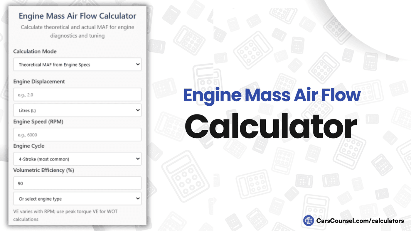 Engine Mass Air Flow Calculator