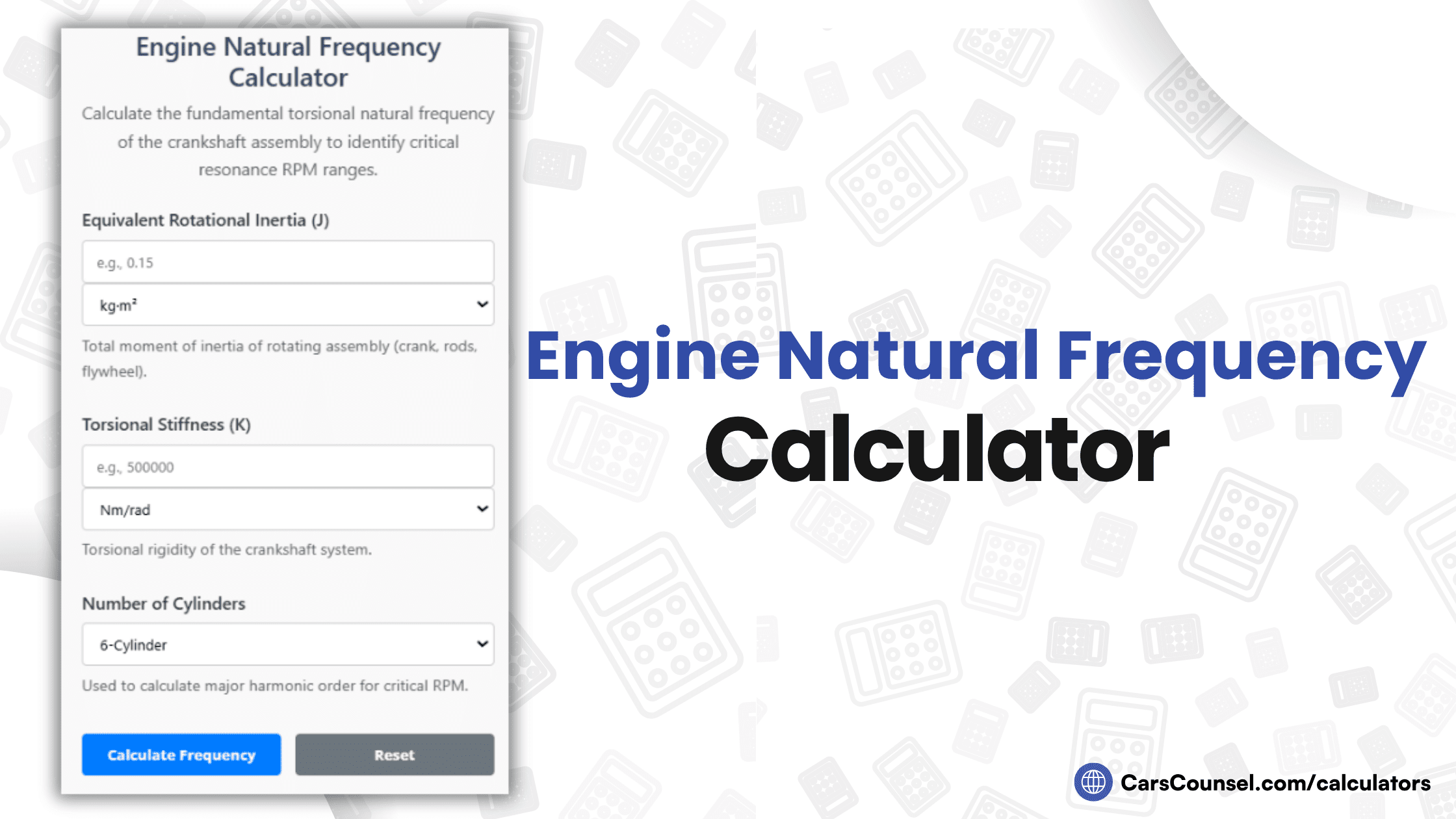 Engine Natural Frequency Calculator