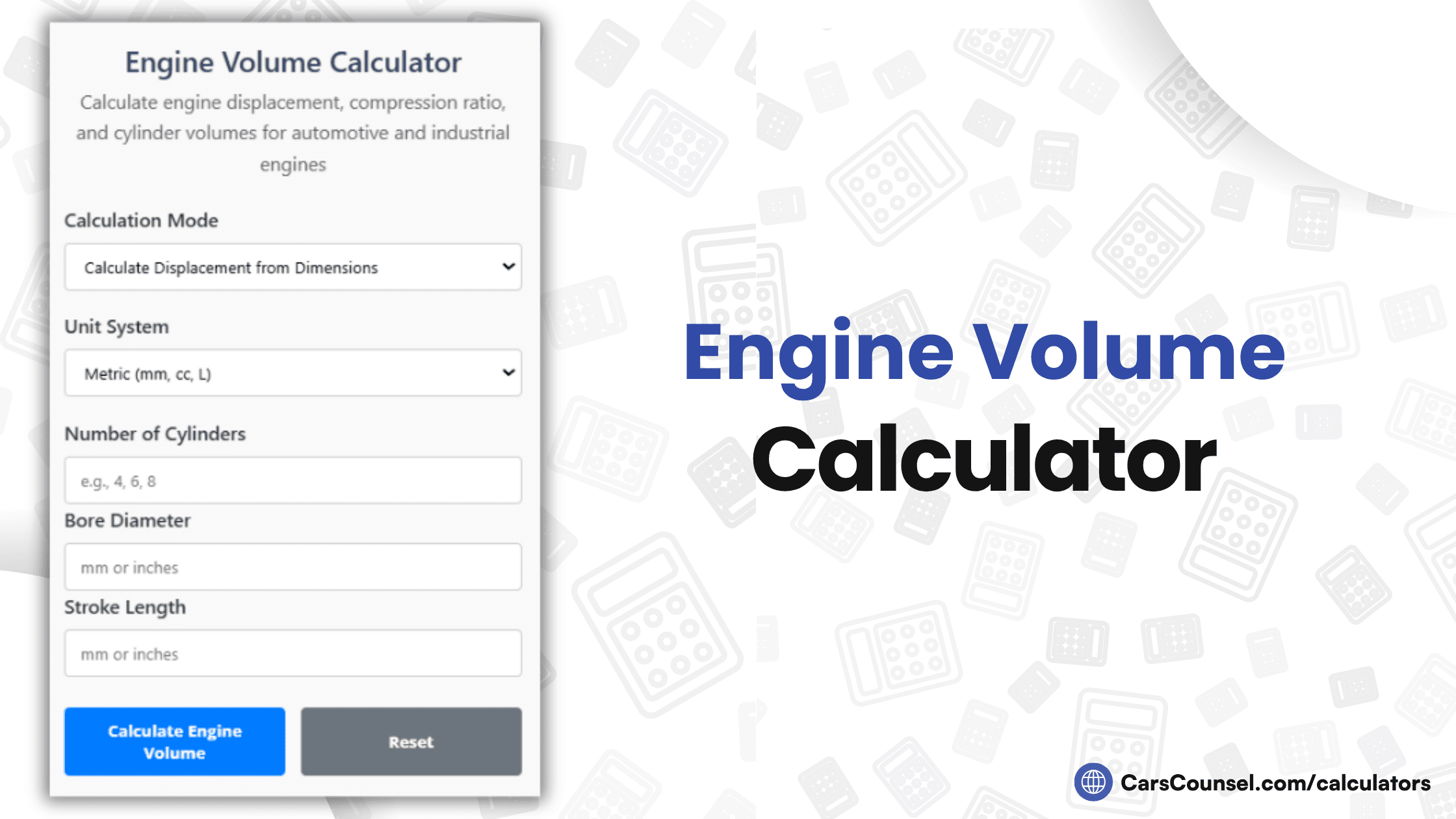 Engine Volume Calculator
