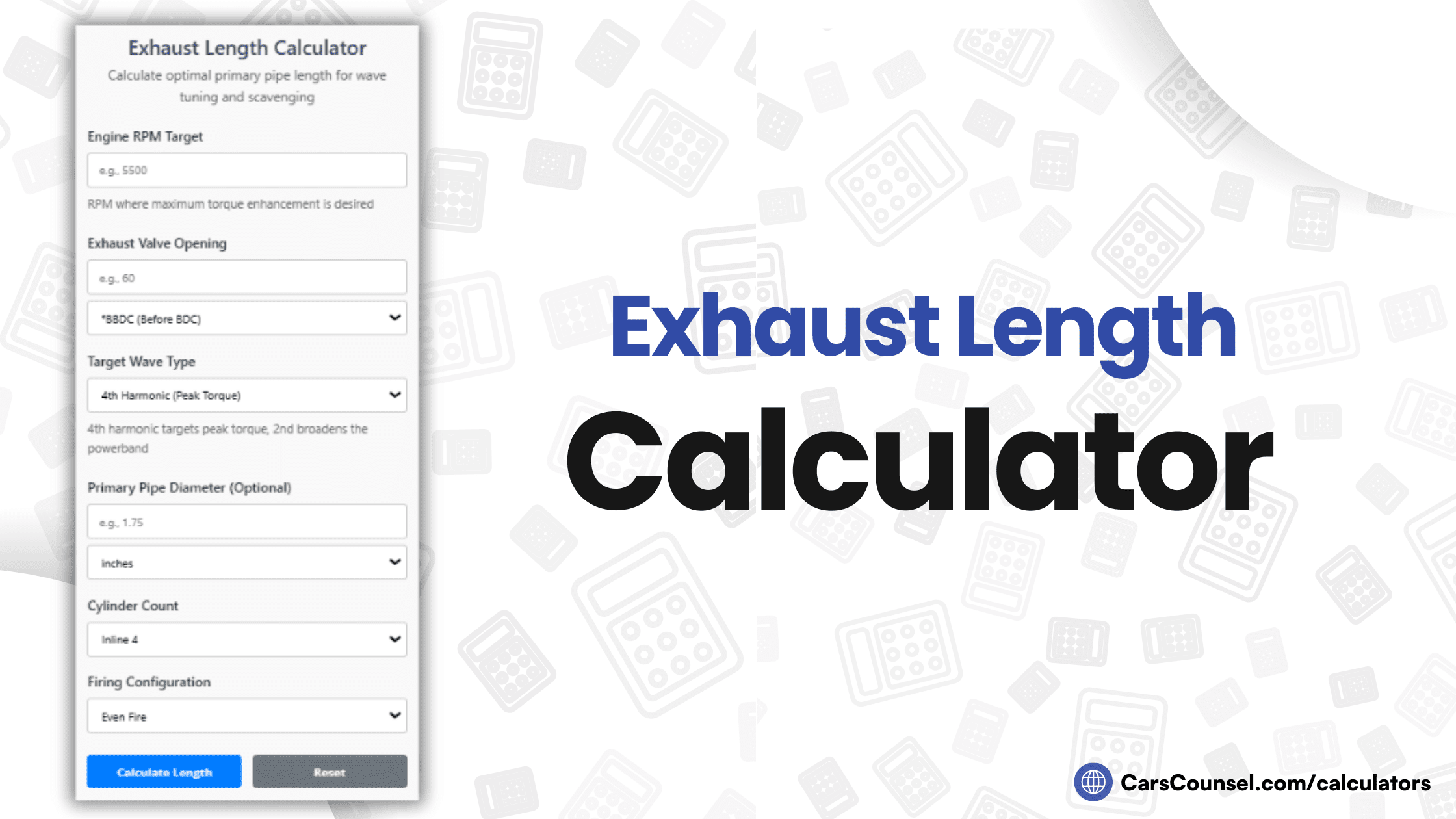 Exhaust Length Calculator