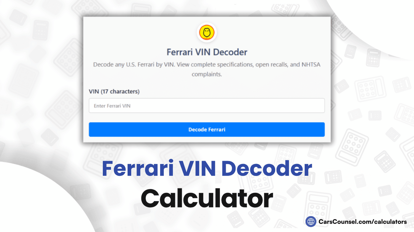 Ferrari VIN Decoder