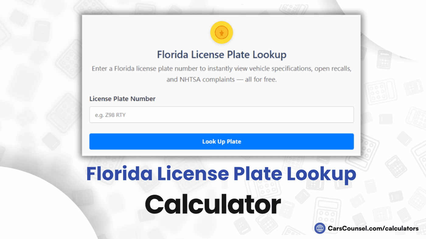 Florida License Plate Lookup