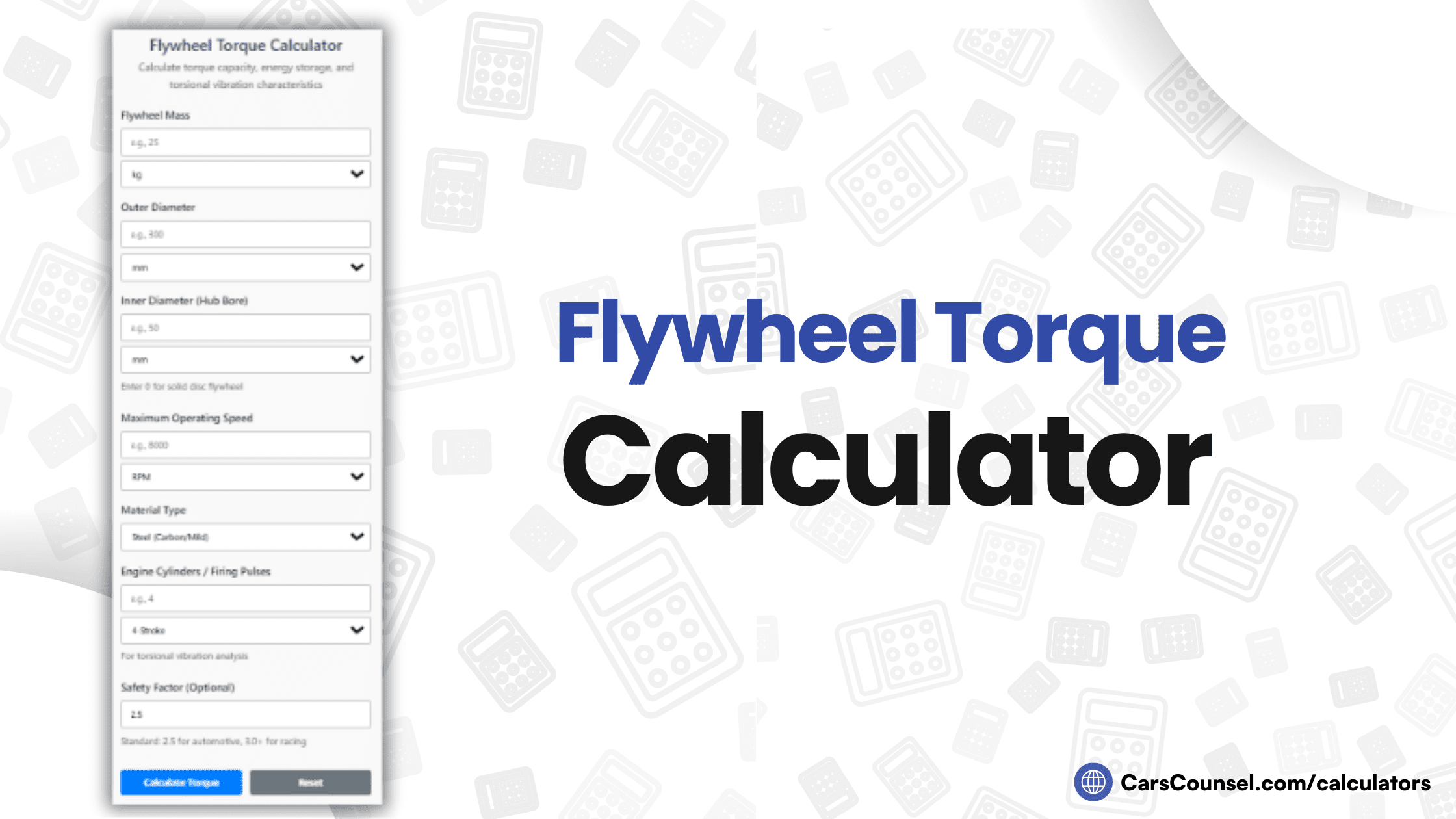 Flywheel Torque Calculator