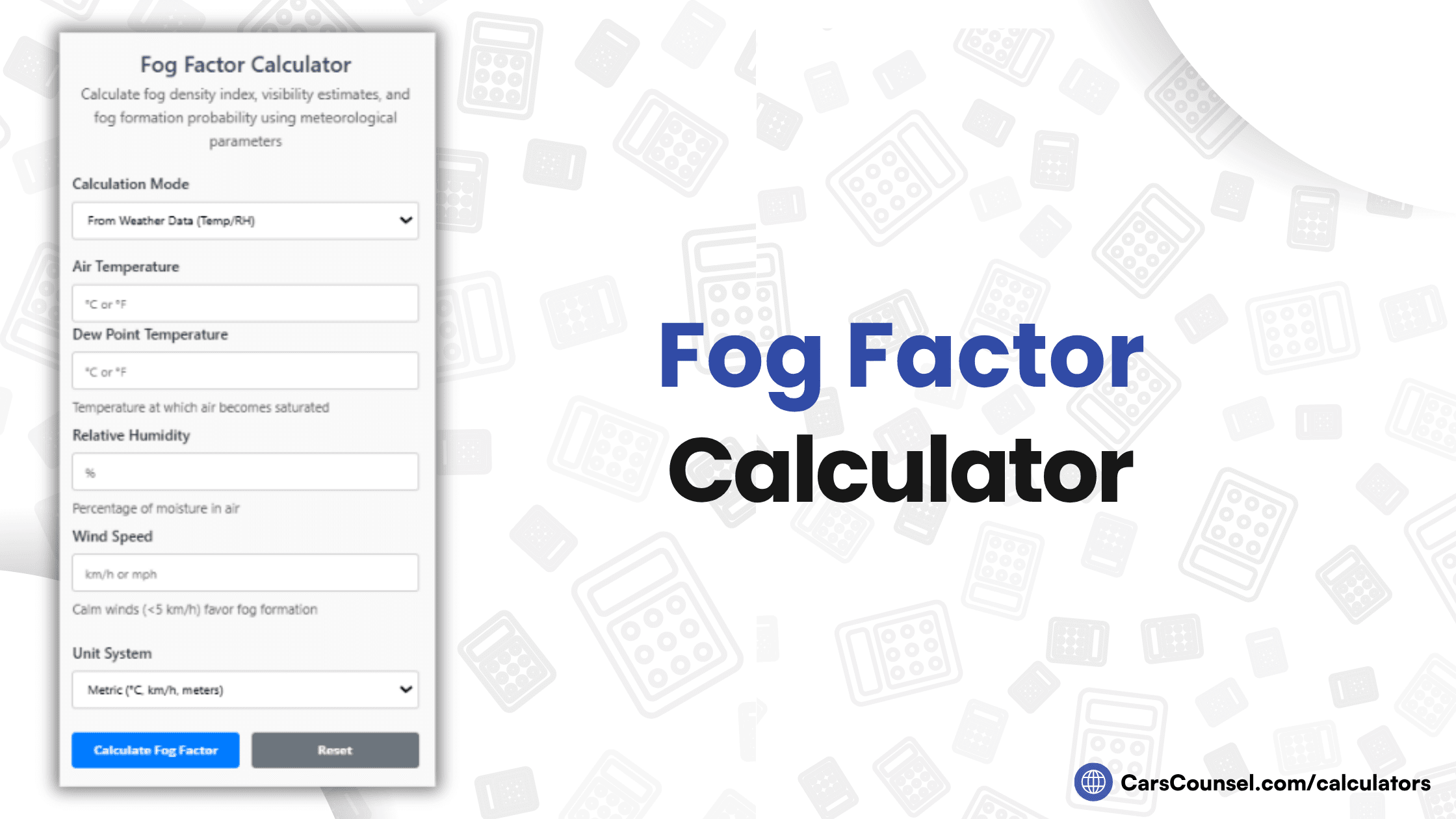 Fog Factor Calculator