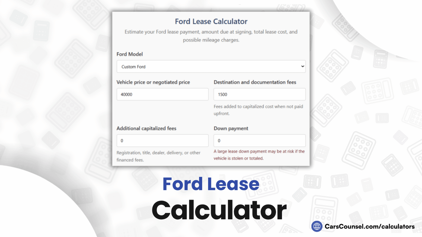 Ford Lease Calculator