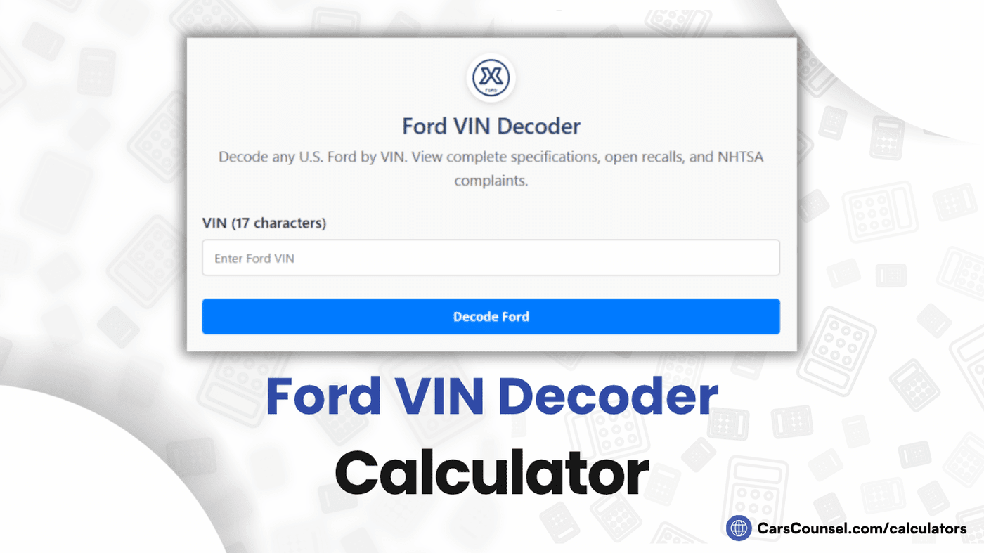 Ford VIN Decoder Calculator