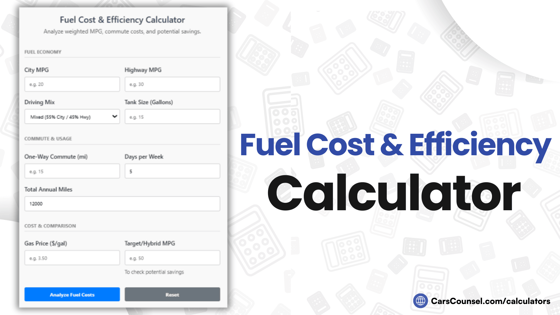 Fuel Cost & Efficiency Calculator